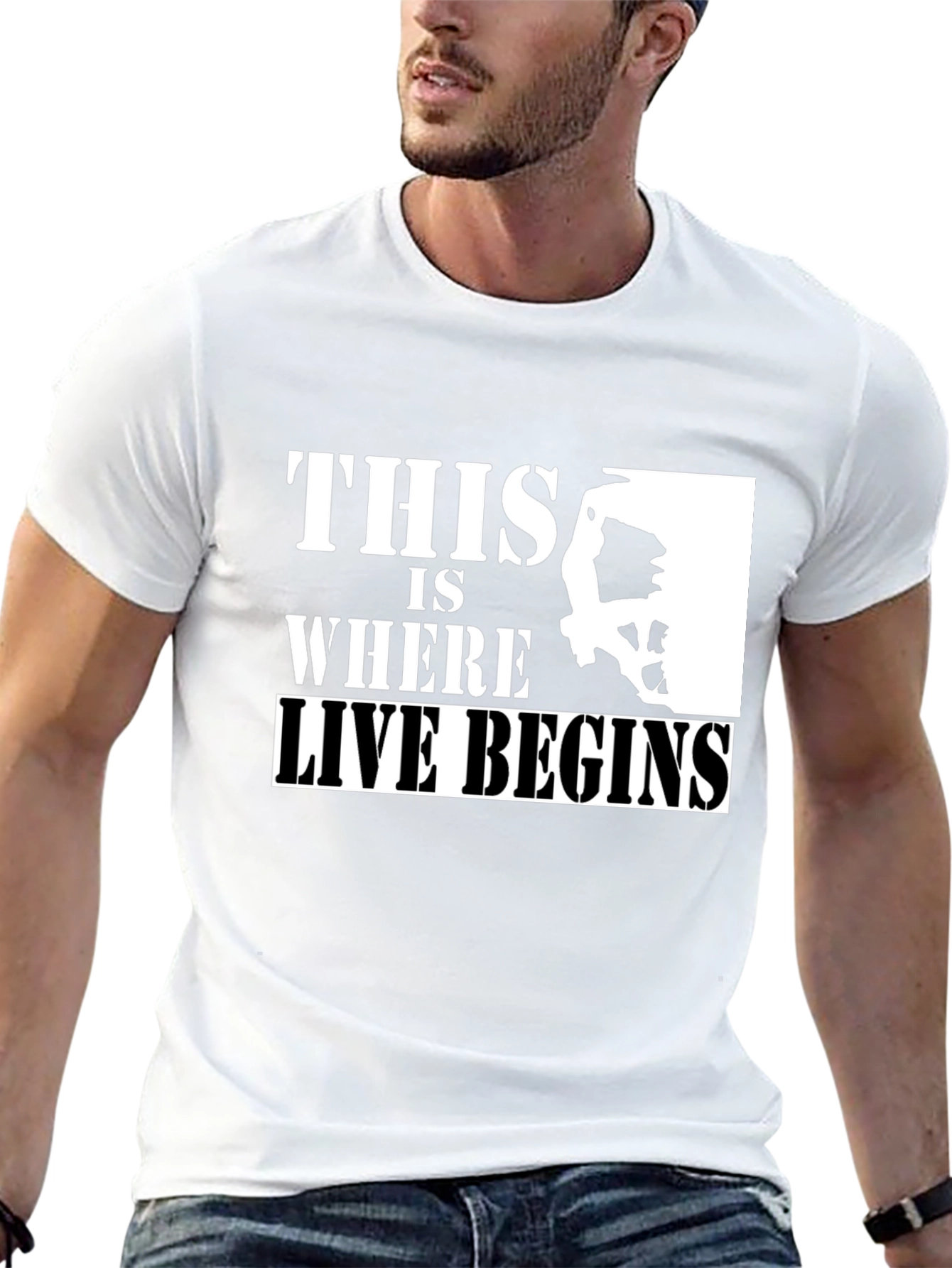 Climbing T-Shirt: This Is Where Life Begins