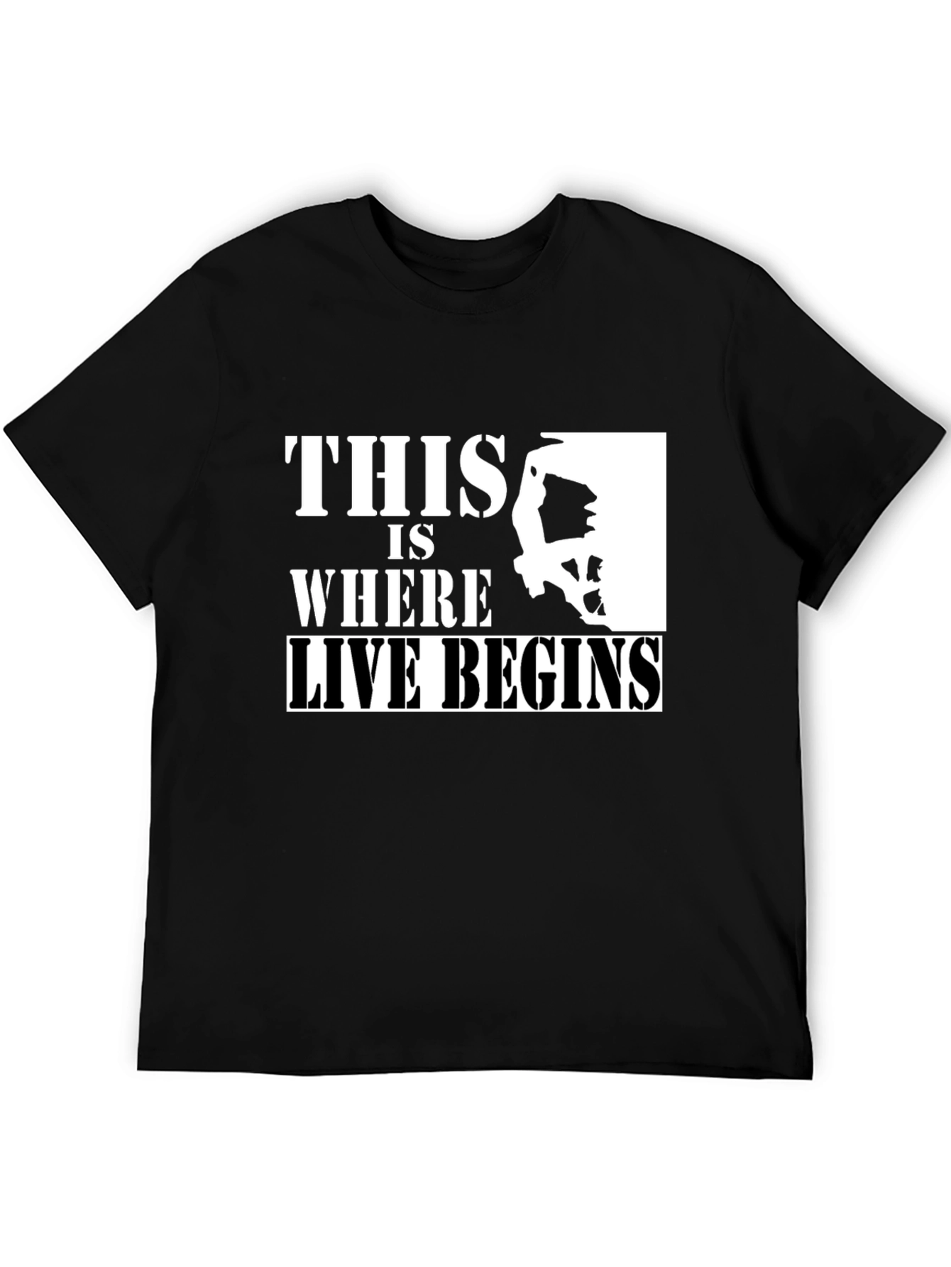 Climbing T-Shirt: This Is Where Life Begins