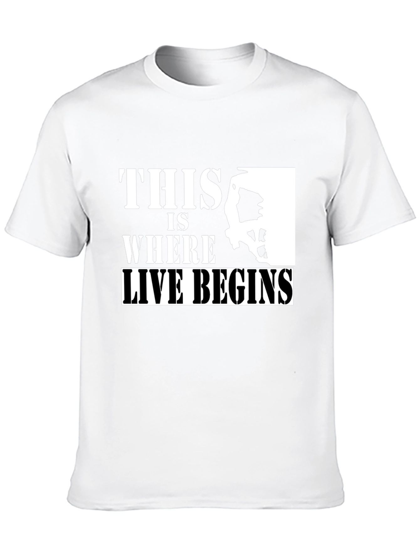 Climbing T-Shirt: This Is Where Life Begins