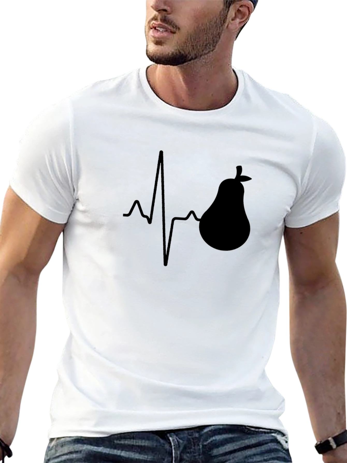 Pear Heartbeat T-Shirt - Fruit Lover Tee