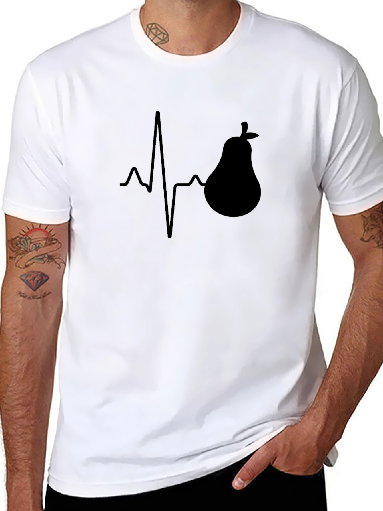 Pear Heartbeat T-Shirt - Fruit Lover Tee