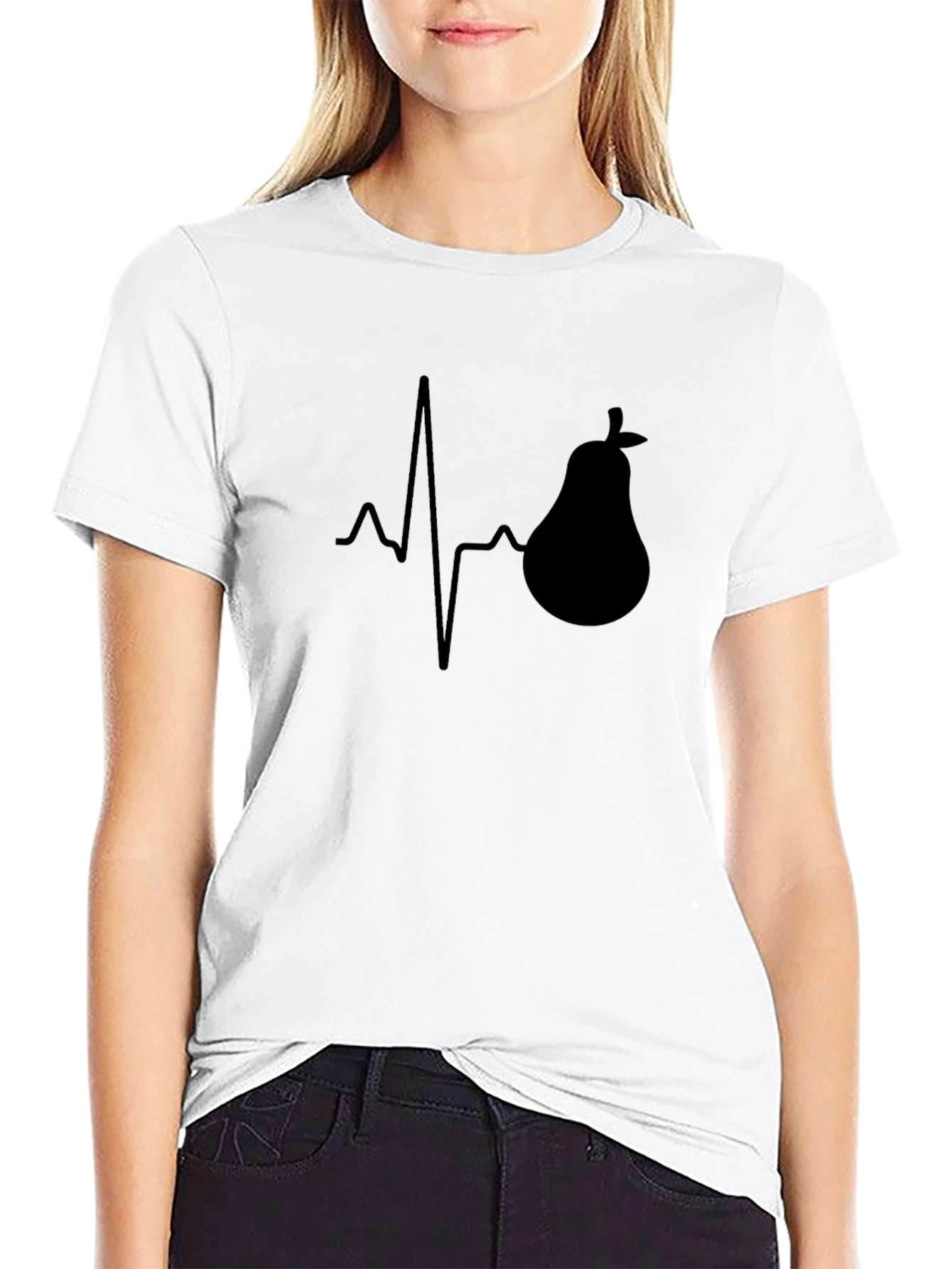 Pear Heartbeat T-Shirt - Fruit Lover Tee
