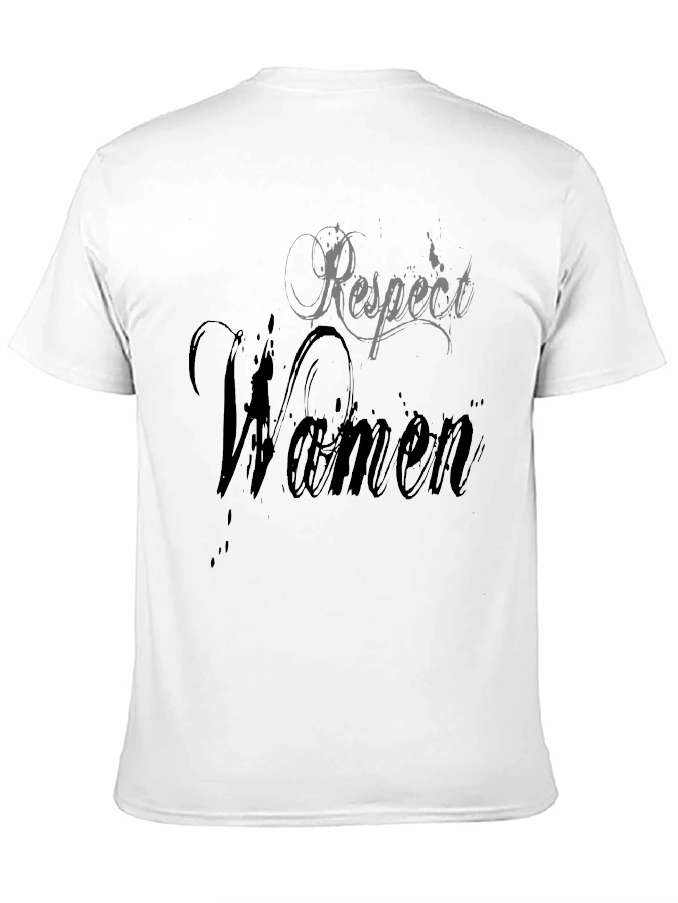 Respect Women Graphic Tee - Stylish Mens Black T-Shirt