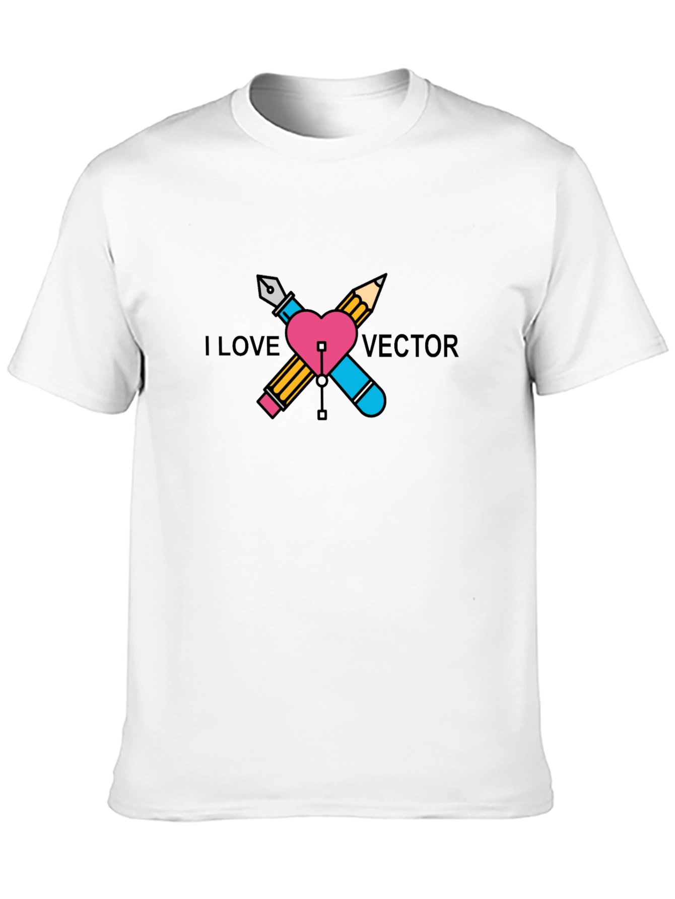I Love Vector Graphic Design Tee