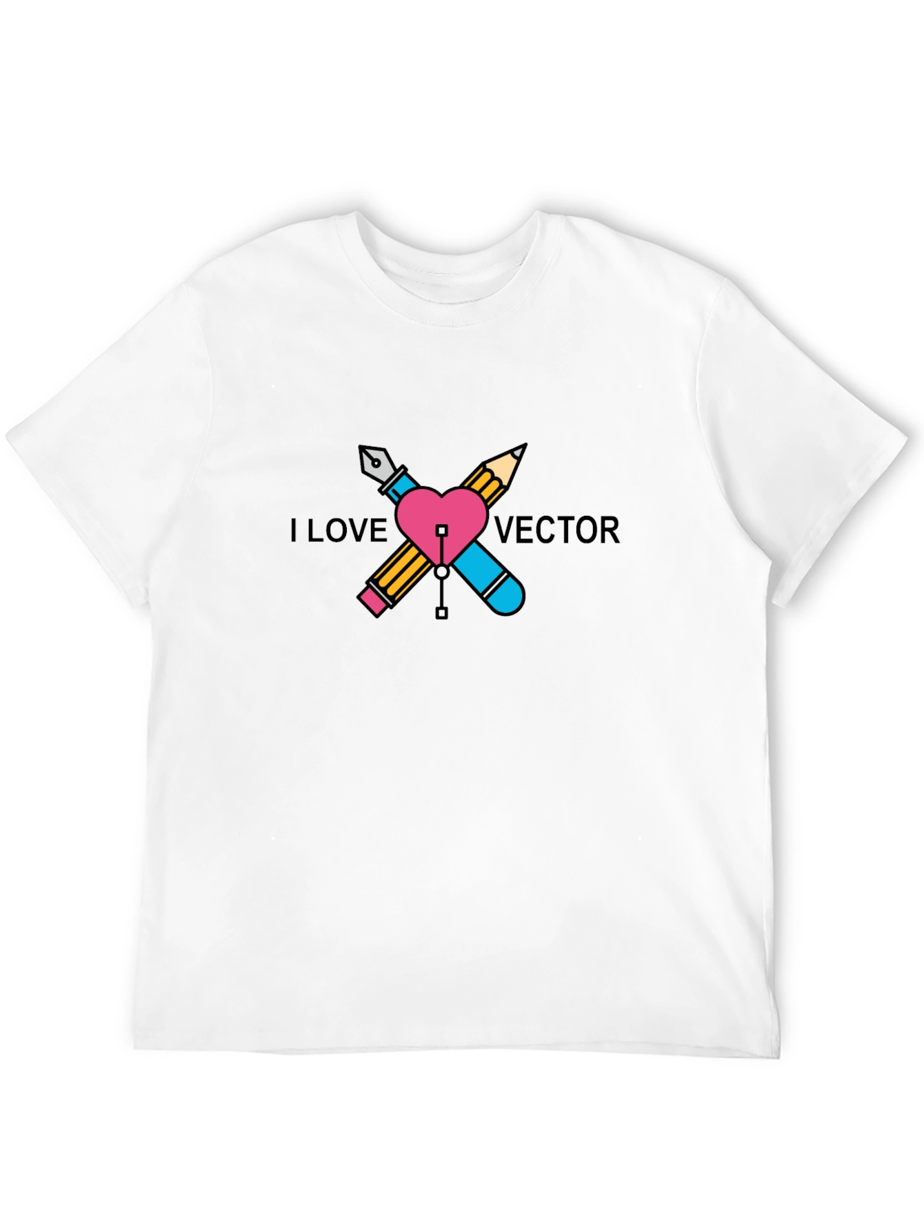 I Love Vector Graphic Design Tee
