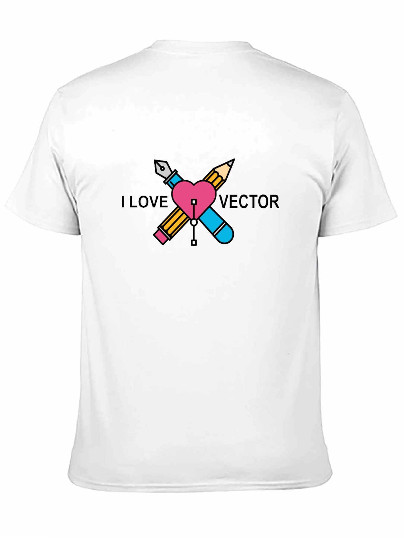 I Love Vector Graphic Design Tee