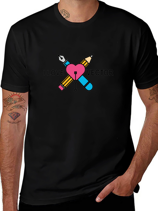 I Love Vector Graphic Design Tee