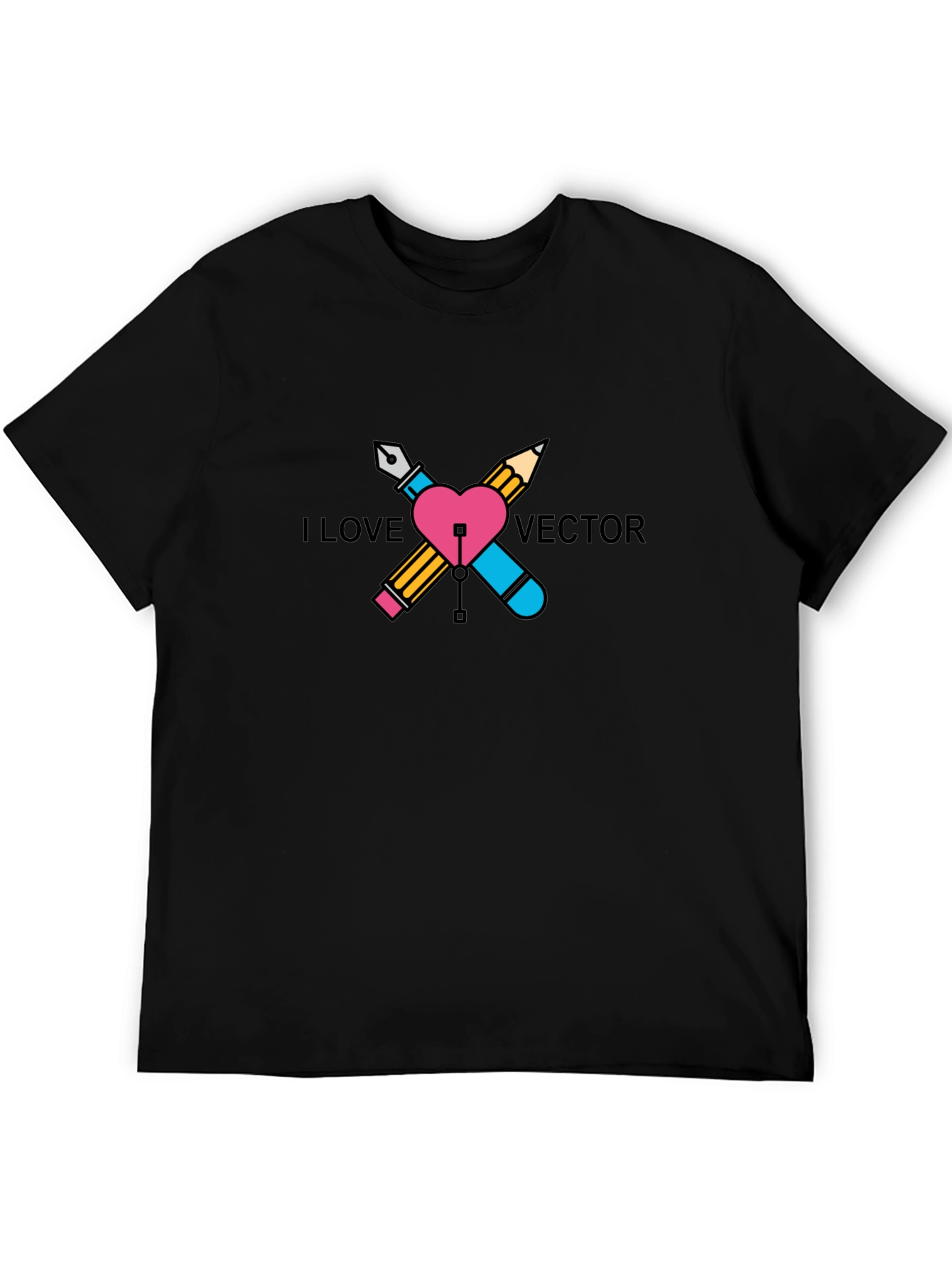 I Love Vector Graphic Design Tee