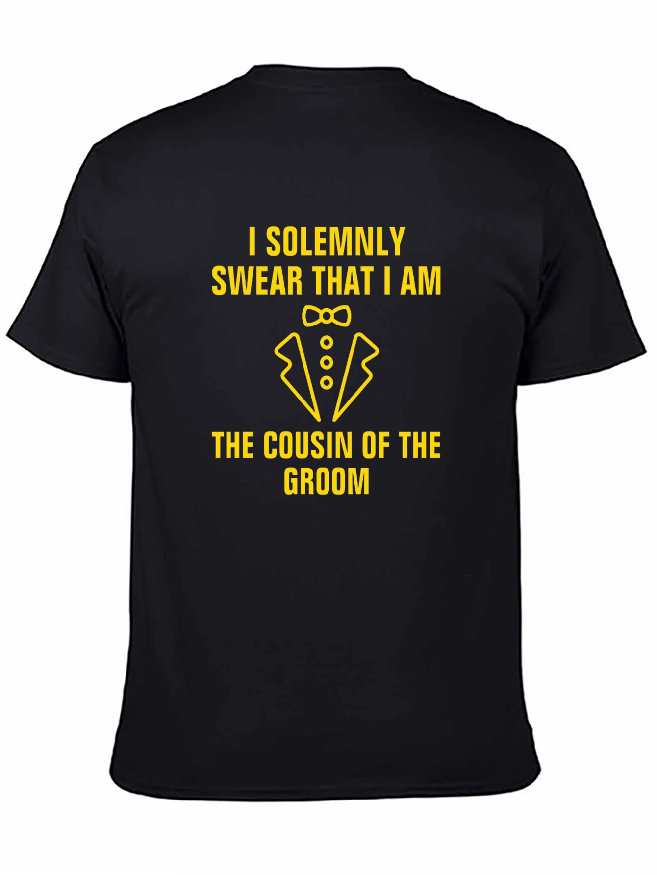 Cousin of the Groom Black Graphic T-Shirt