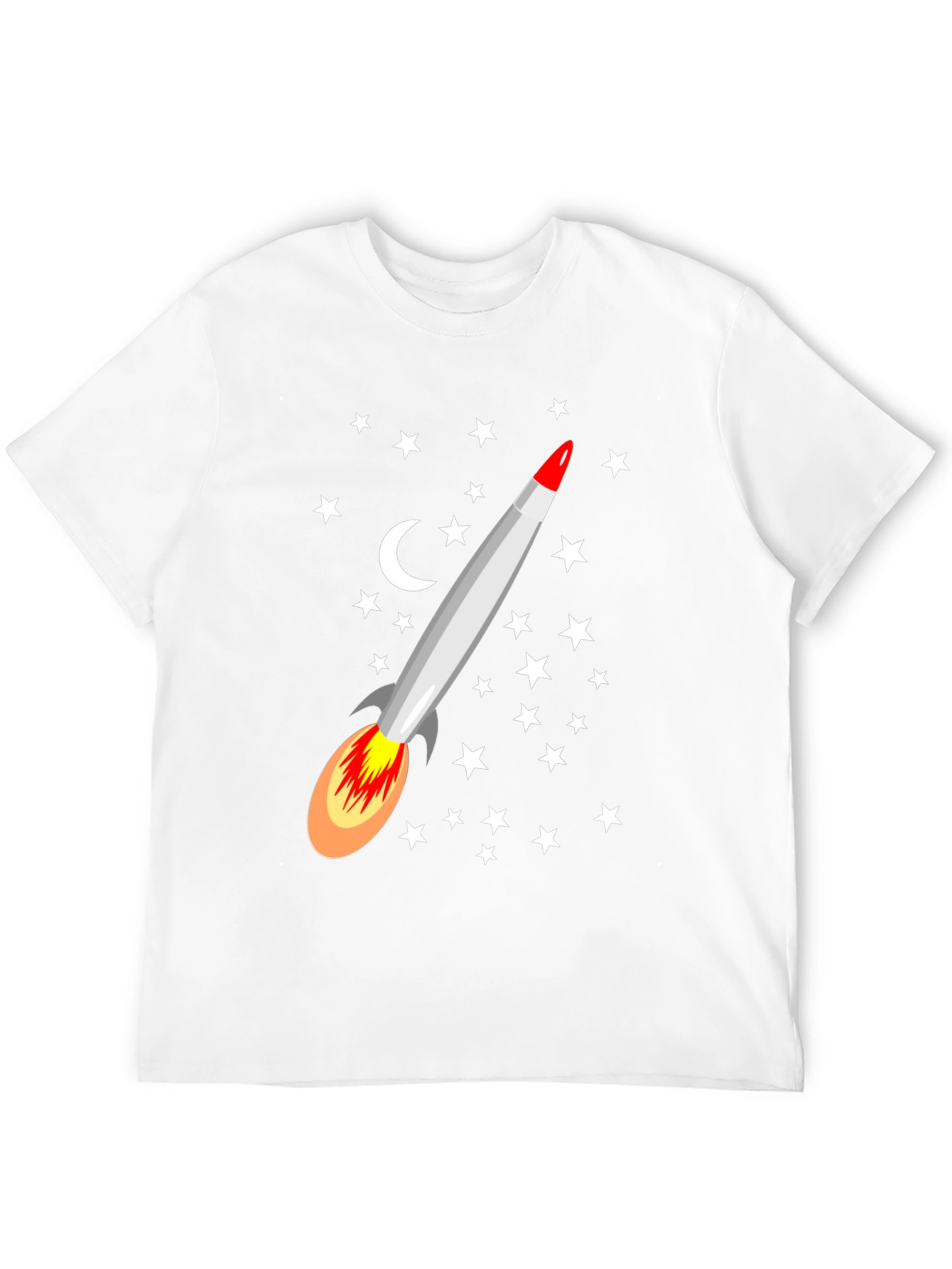 Rocket Starry Night Graphic T-Shirt