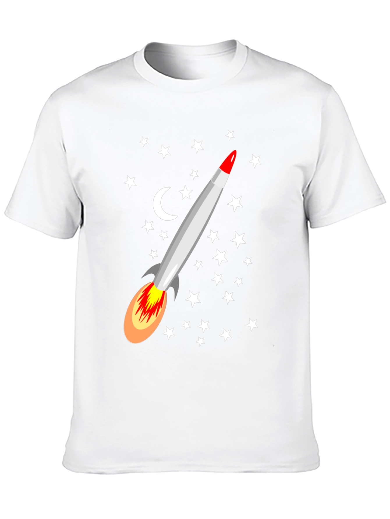 Rocket Starry Night Graphic T-Shirt