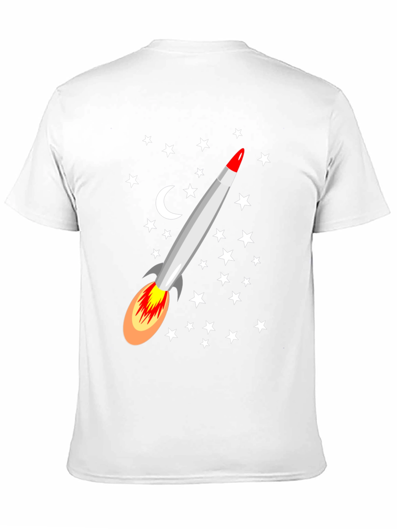 Rocket Starry Night Graphic T-Shirt