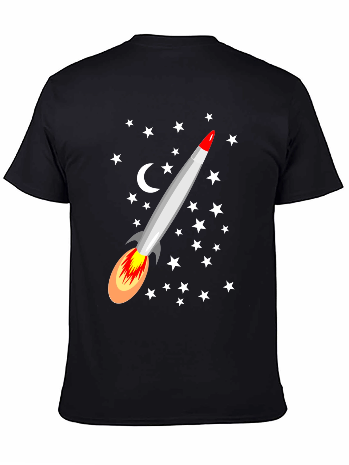 Rocket Starry Night Graphic T-Shirt