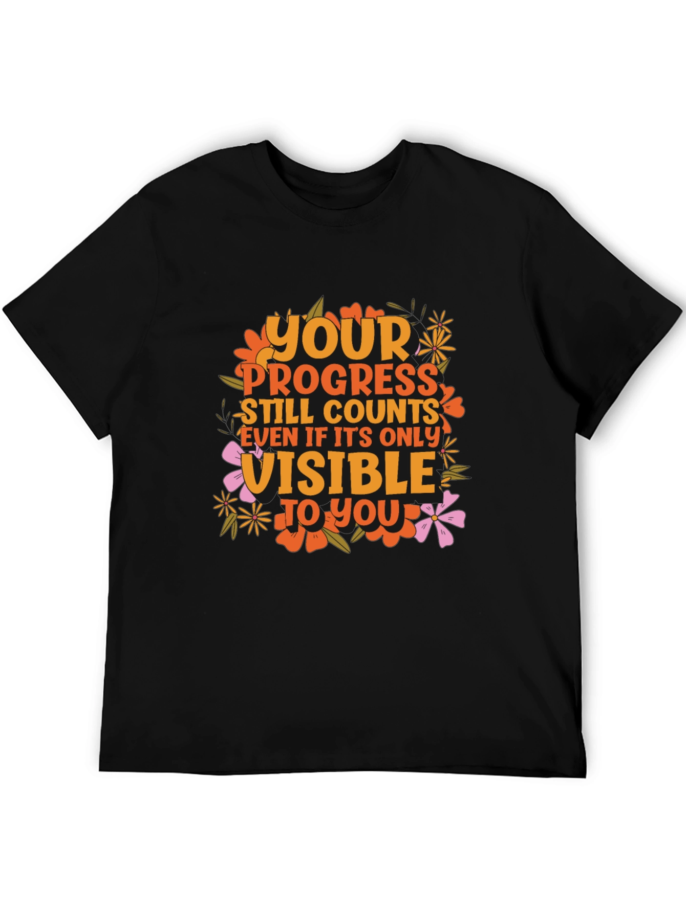 Motivational Graphic Tee - Your Progress Counts