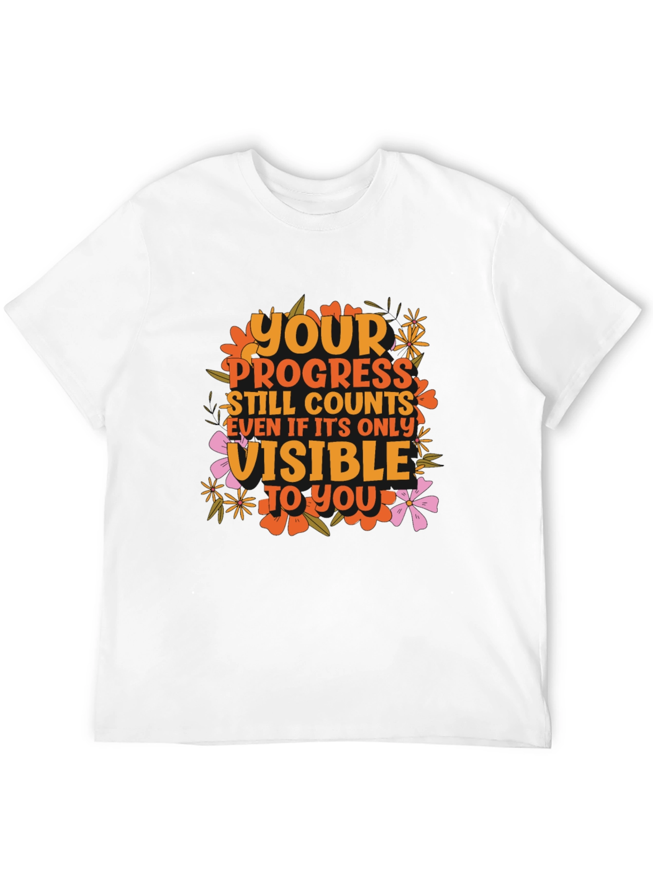 Motivational Graphic Tee - Your Progress Counts