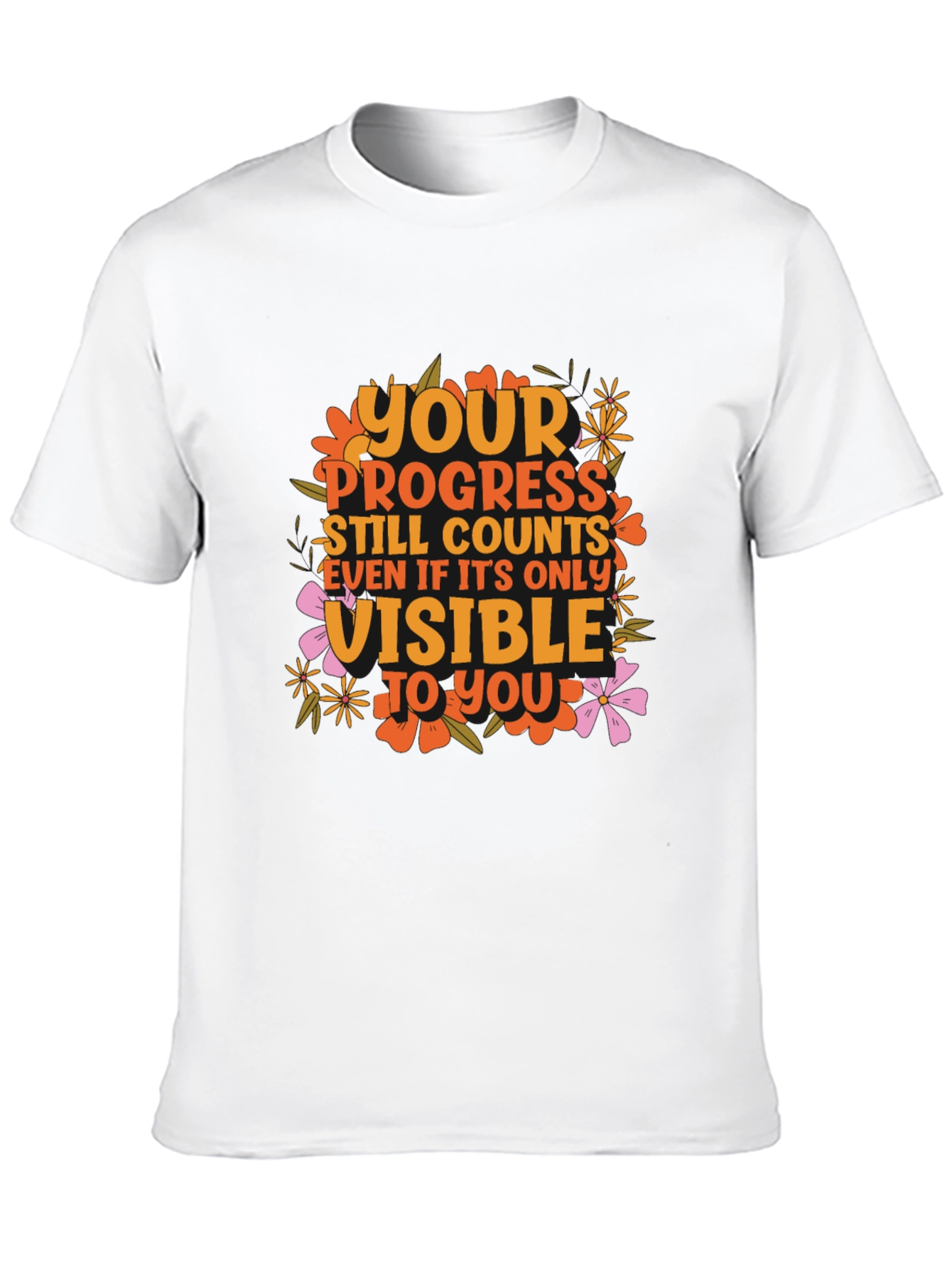 Motivational Graphic Tee - Your Progress Counts