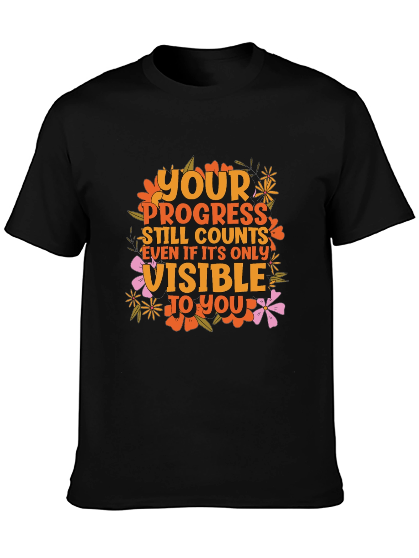 Motivational Graphic Tee - Your Progress Counts