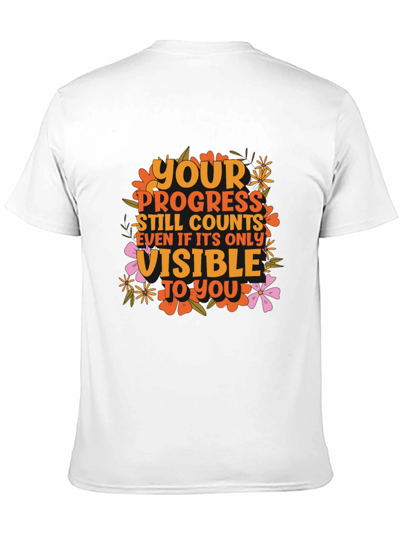 Motivational Graphic Tee - Your Progress Counts