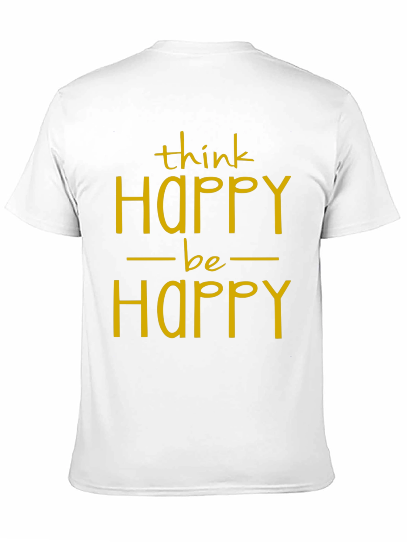 Think Happy Be Happy Graphic Tee - Black