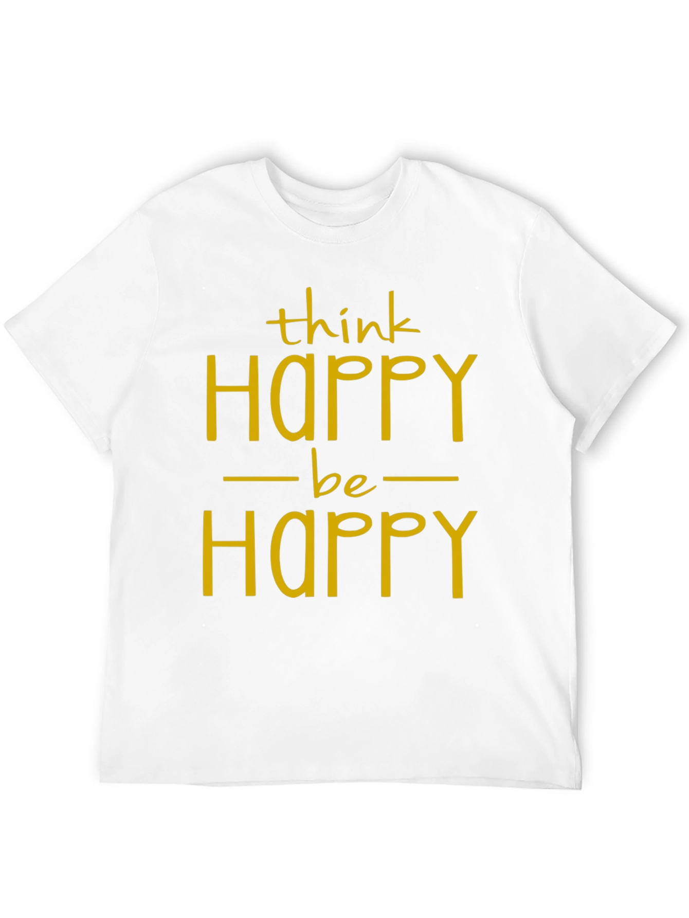 Think Happy Be Happy Graphic Tee - Black