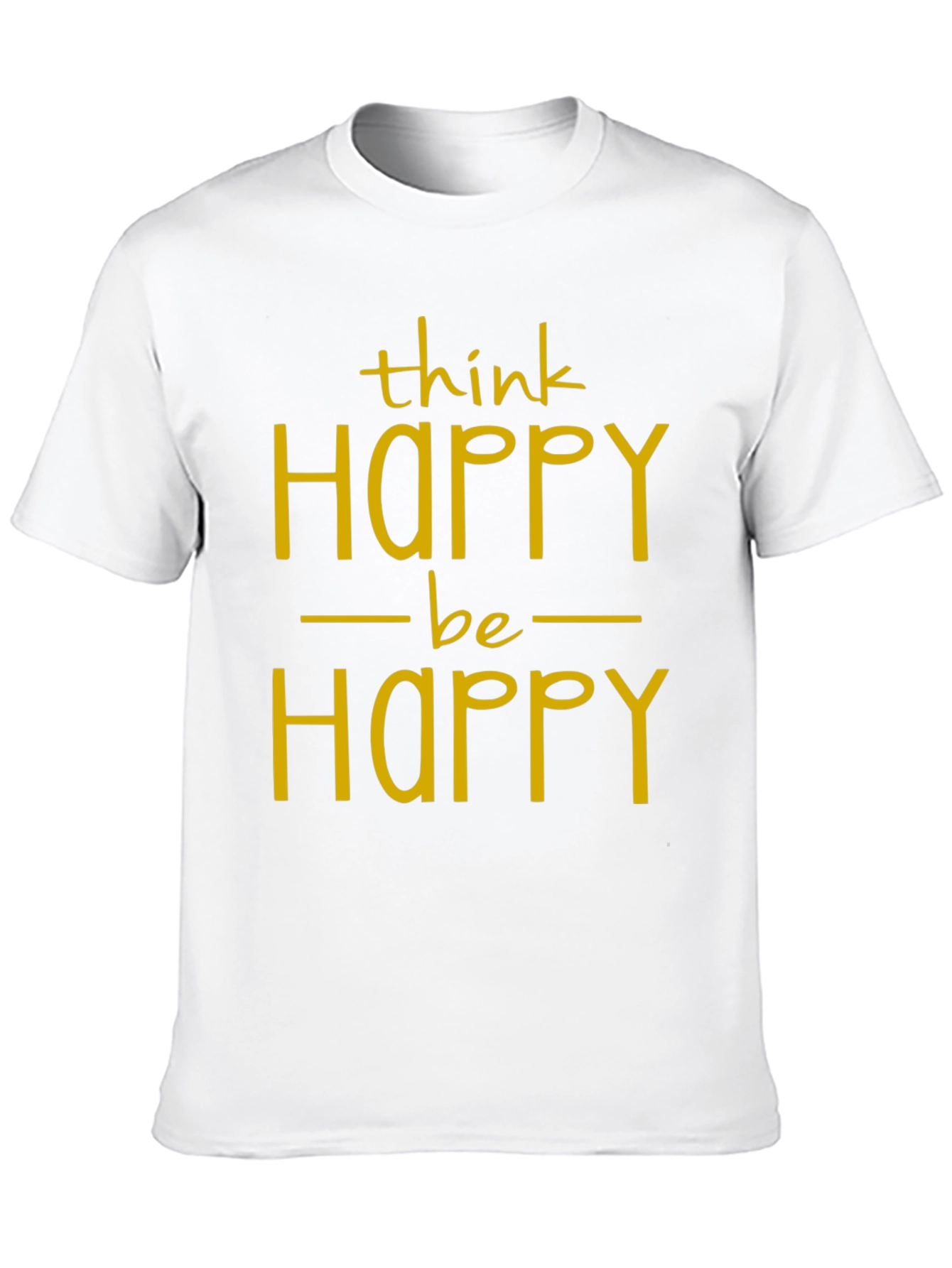 Think Happy Be Happy Graphic Tee - Black