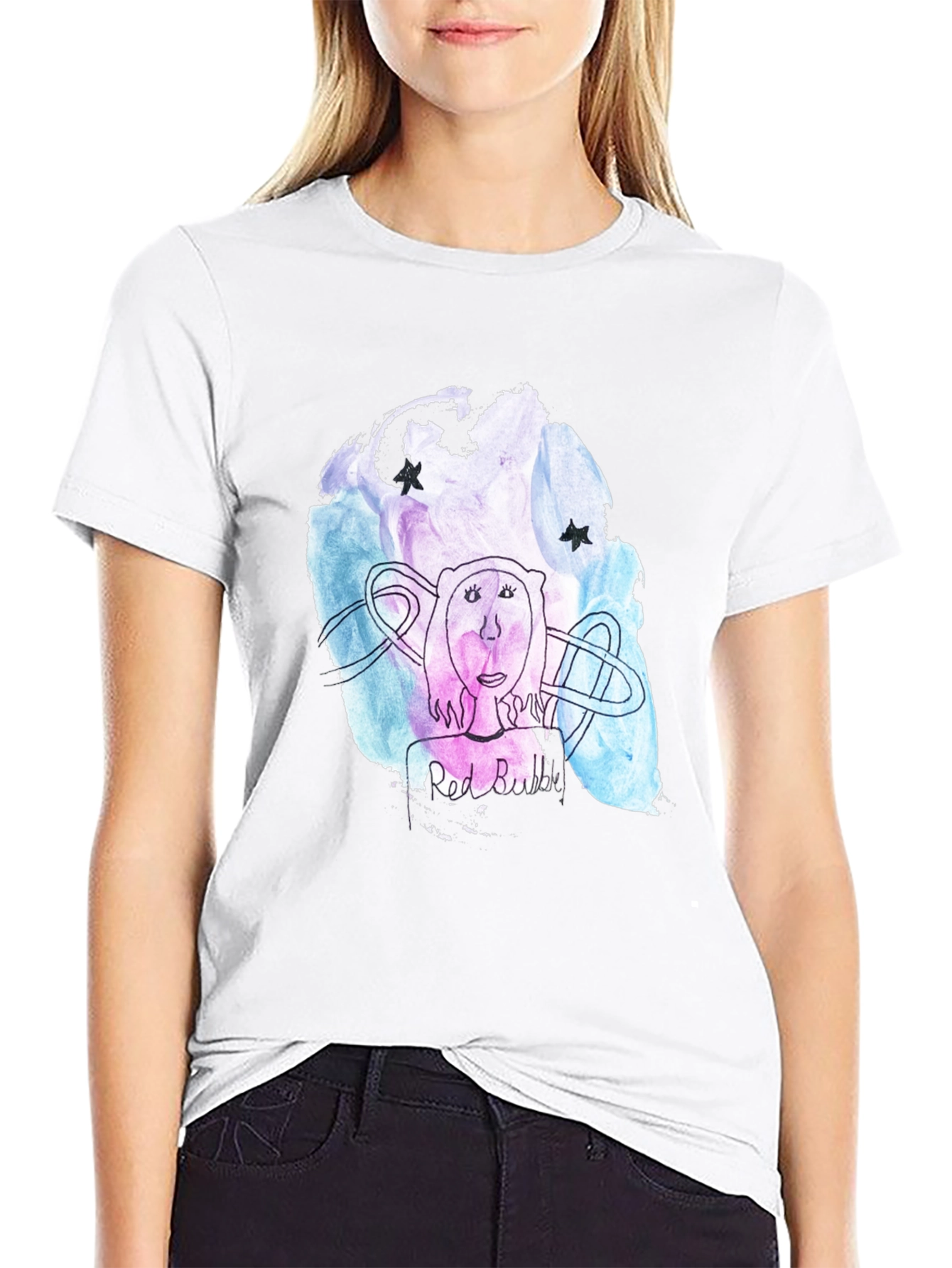 Abstract Art Graphic Black T-Shirt