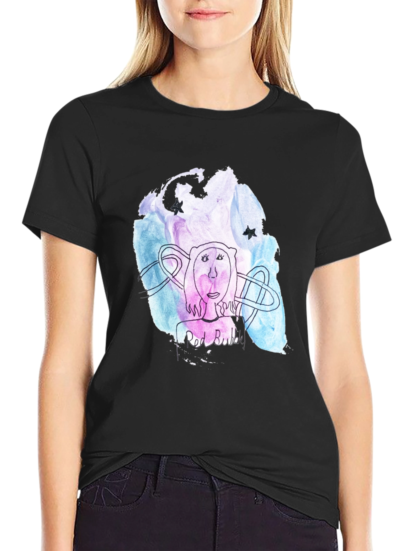 Abstract Art Graphic Black T-Shirt
