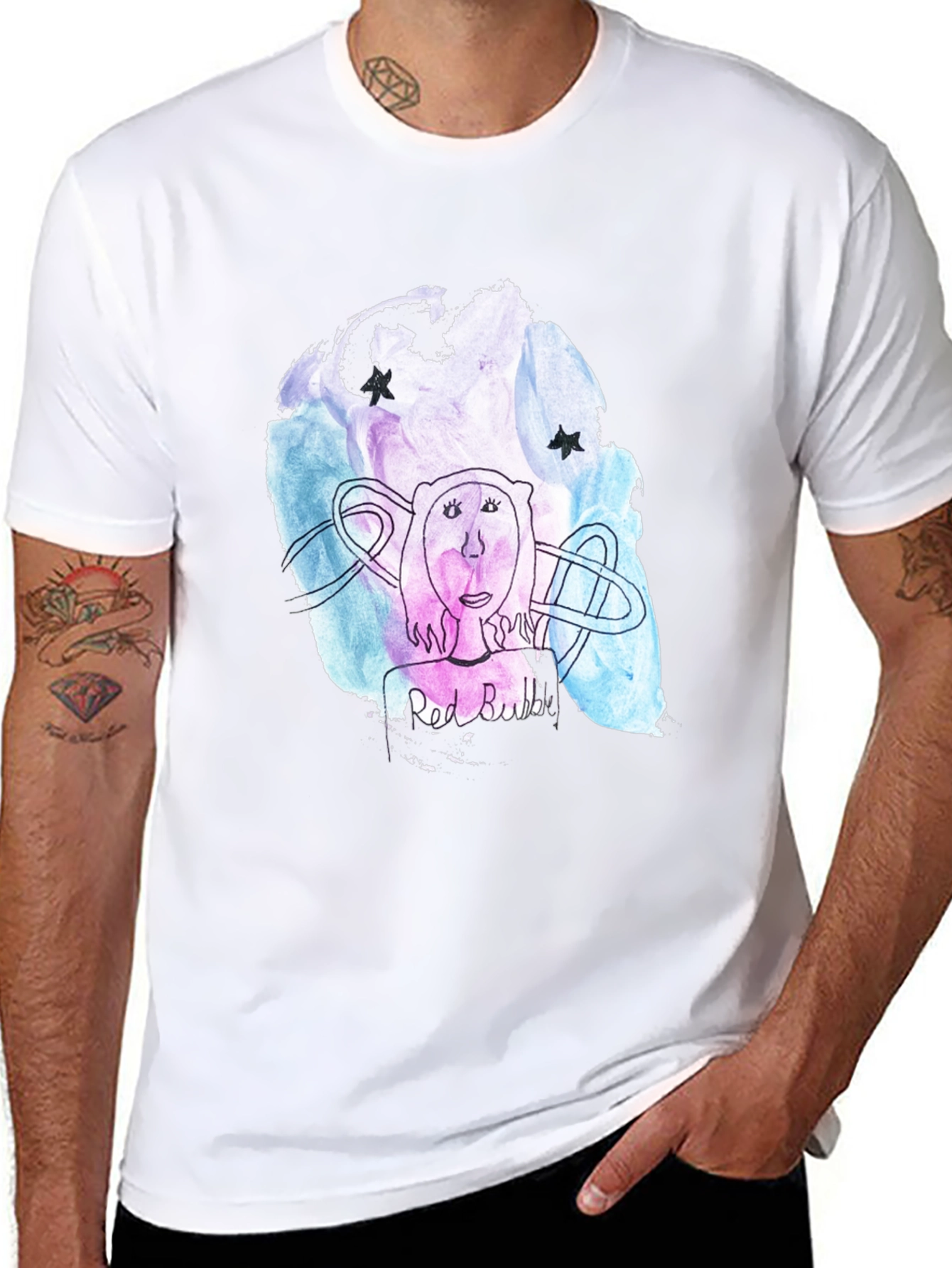 Abstract Art Graphic Black T-Shirt