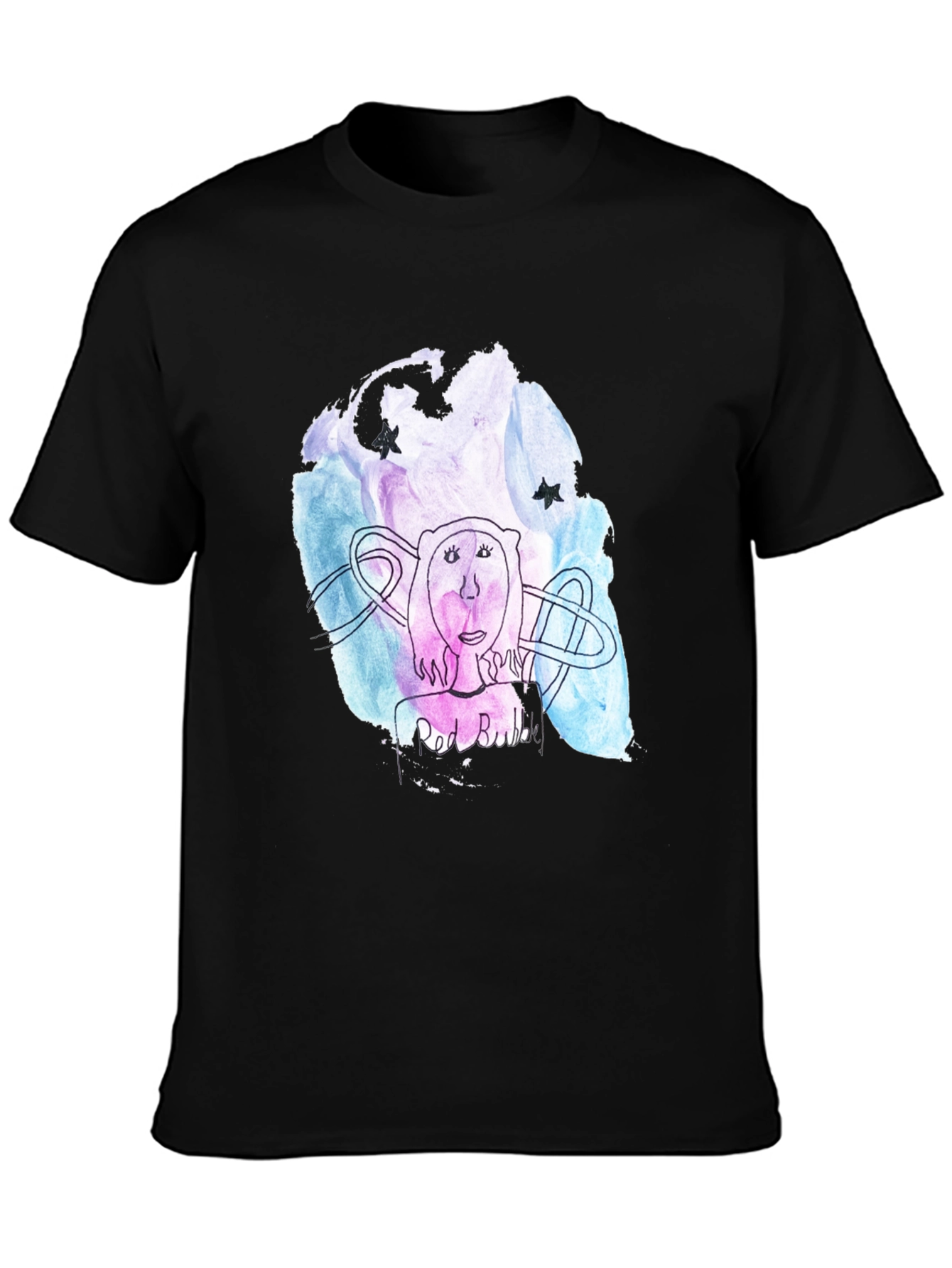 Abstract Art Graphic Black T-Shirt