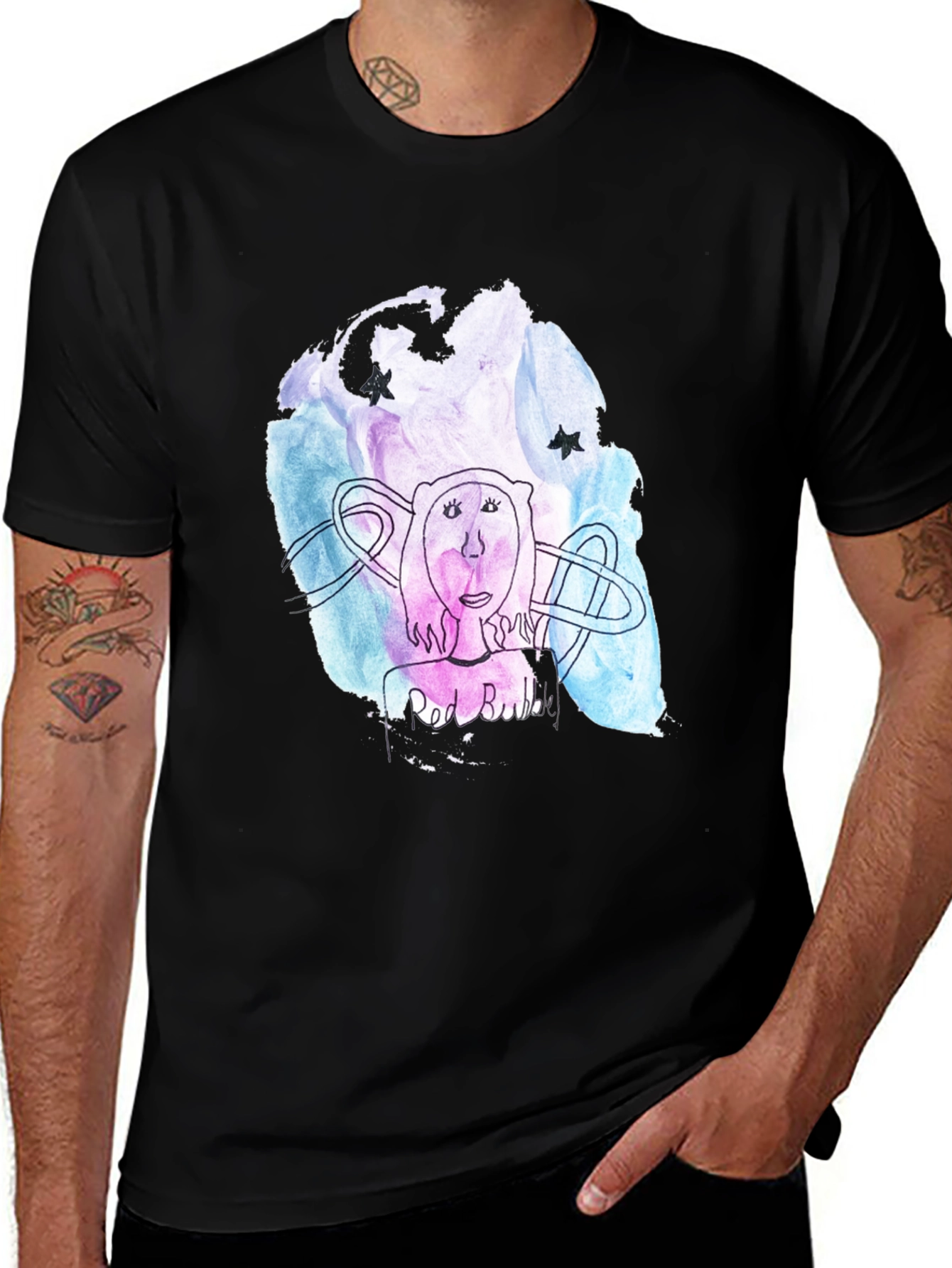Abstract Art Graphic Black T-Shirt