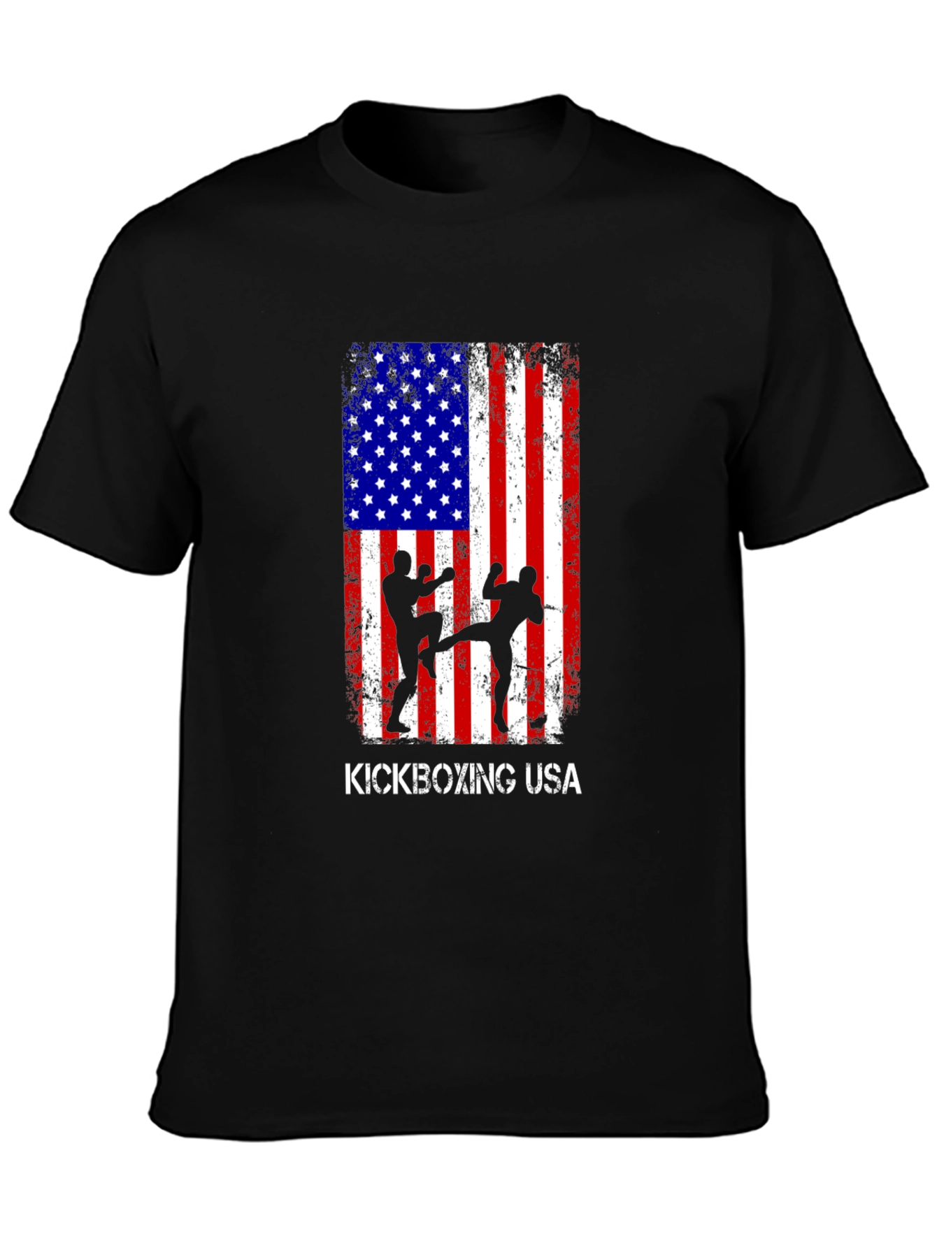 Kickboxing USA Flag Graphic T-Shirt