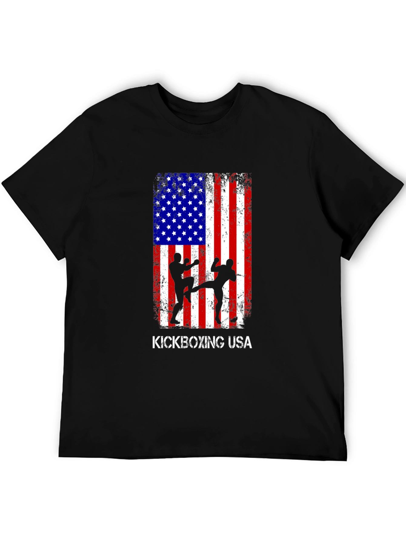 Kickboxing USA Flag Graphic T-Shirt
