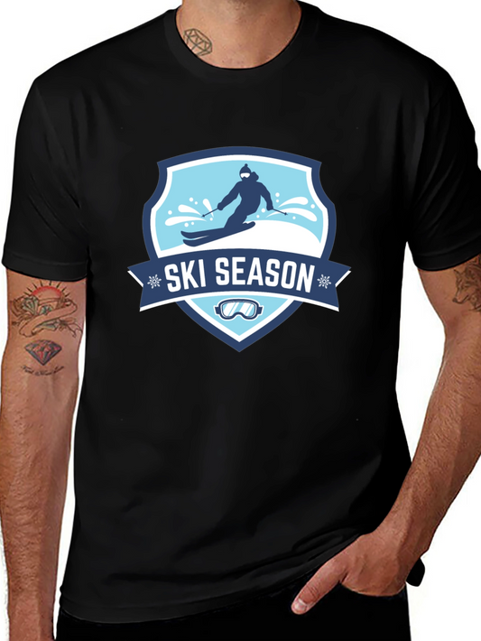 Ski Season Black T-Shirt