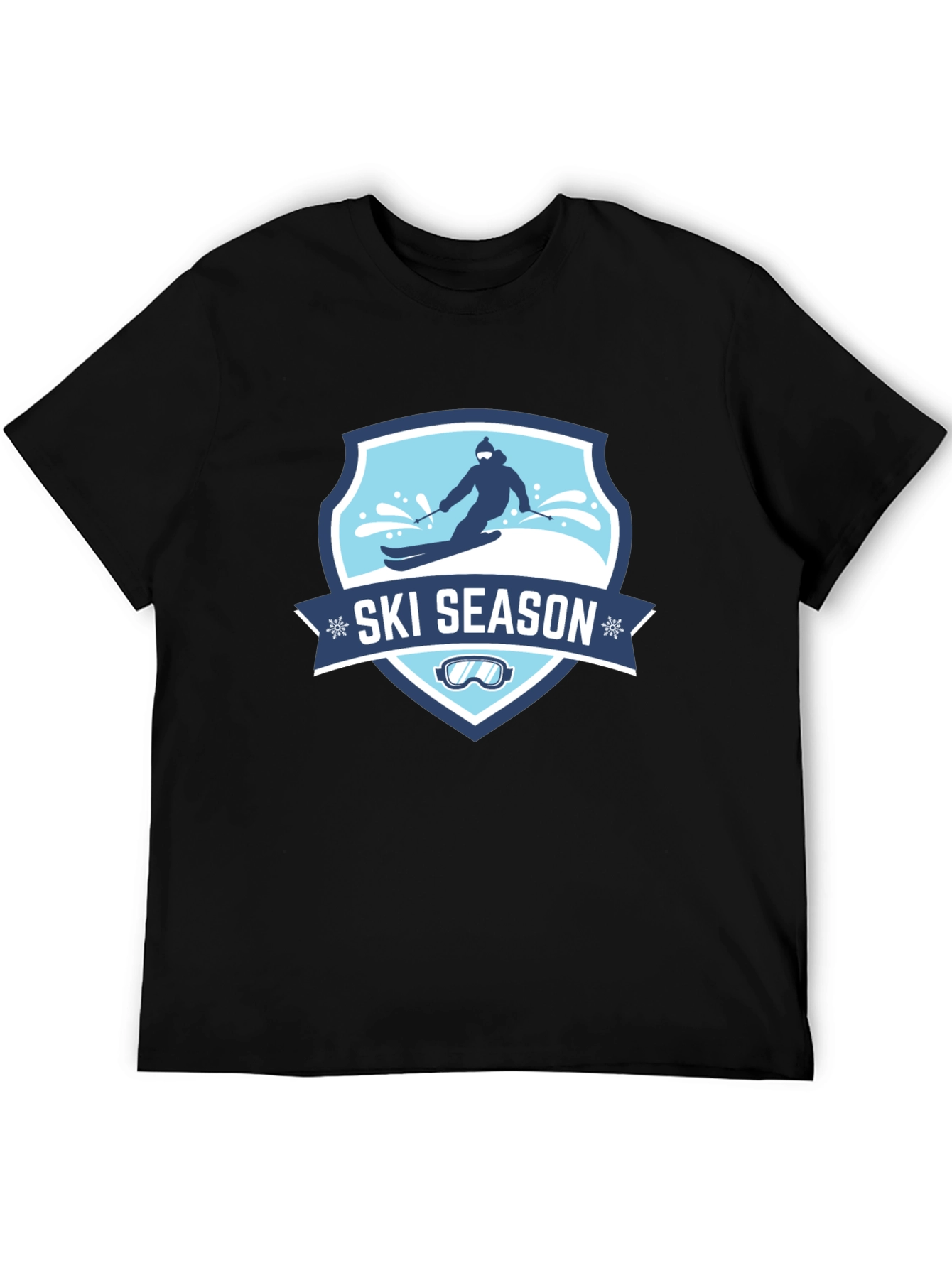 Ski Season Black T-Shirt