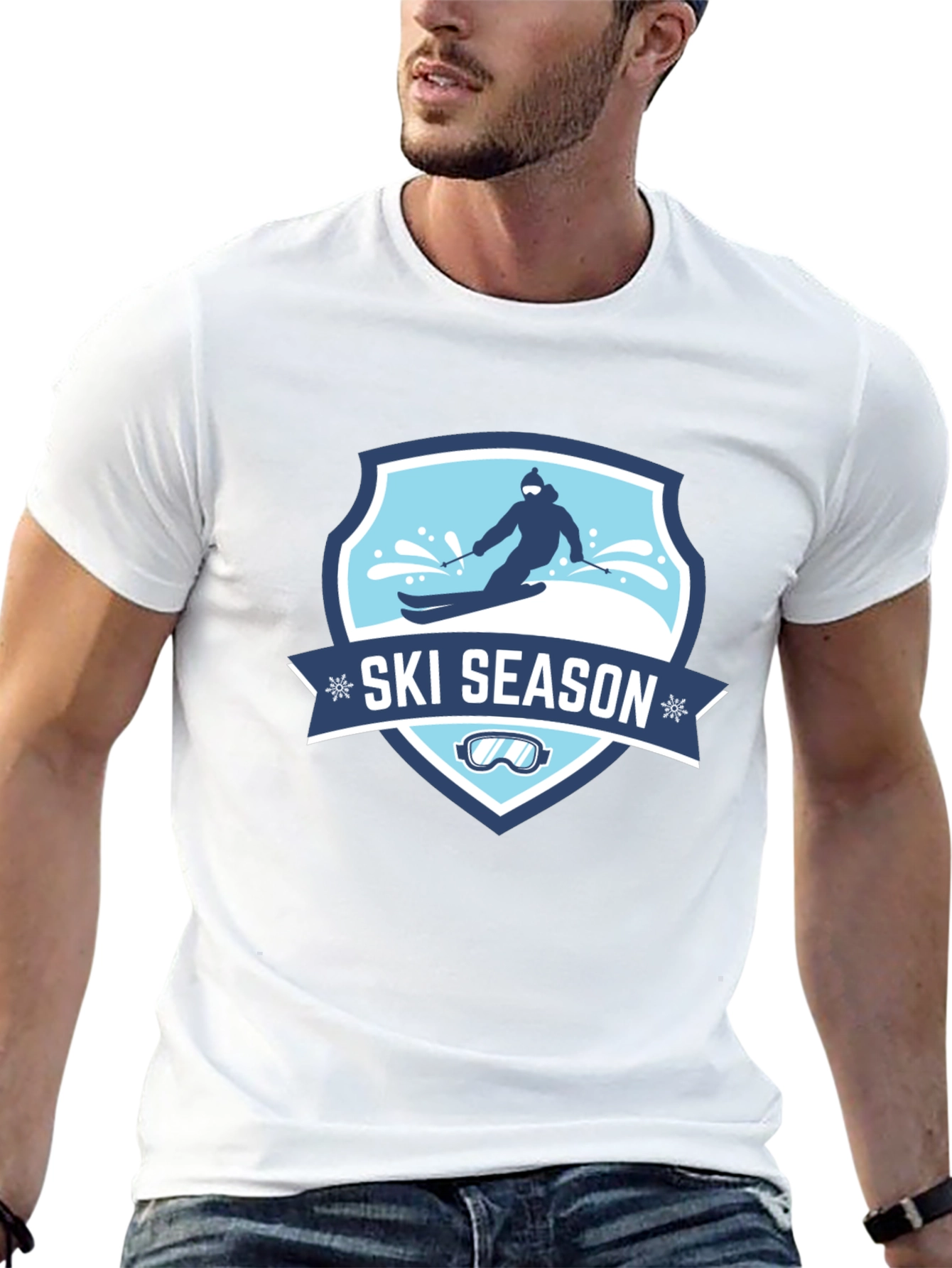 Ski Season Black T-Shirt