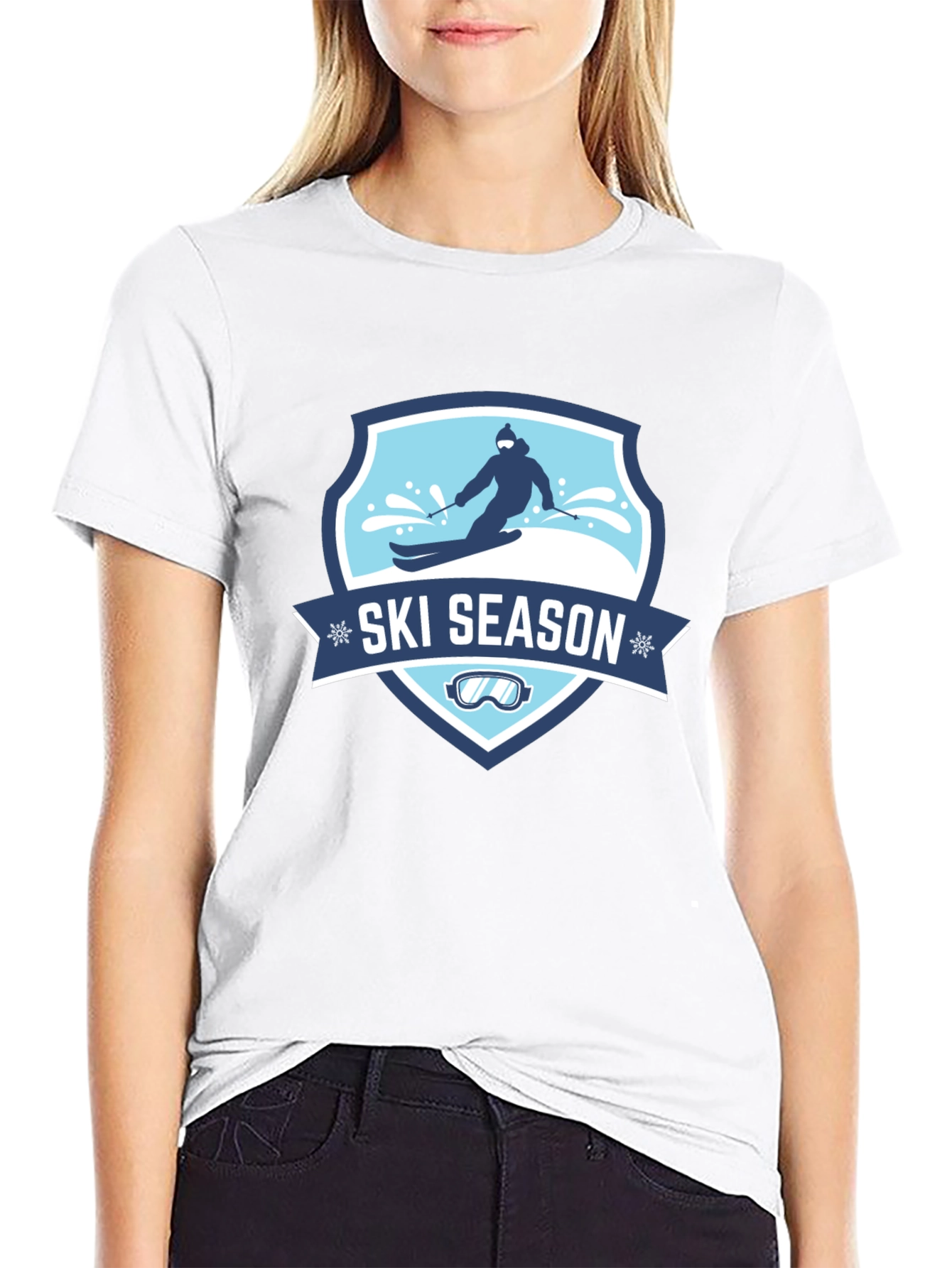 Ski Season Black T-Shirt