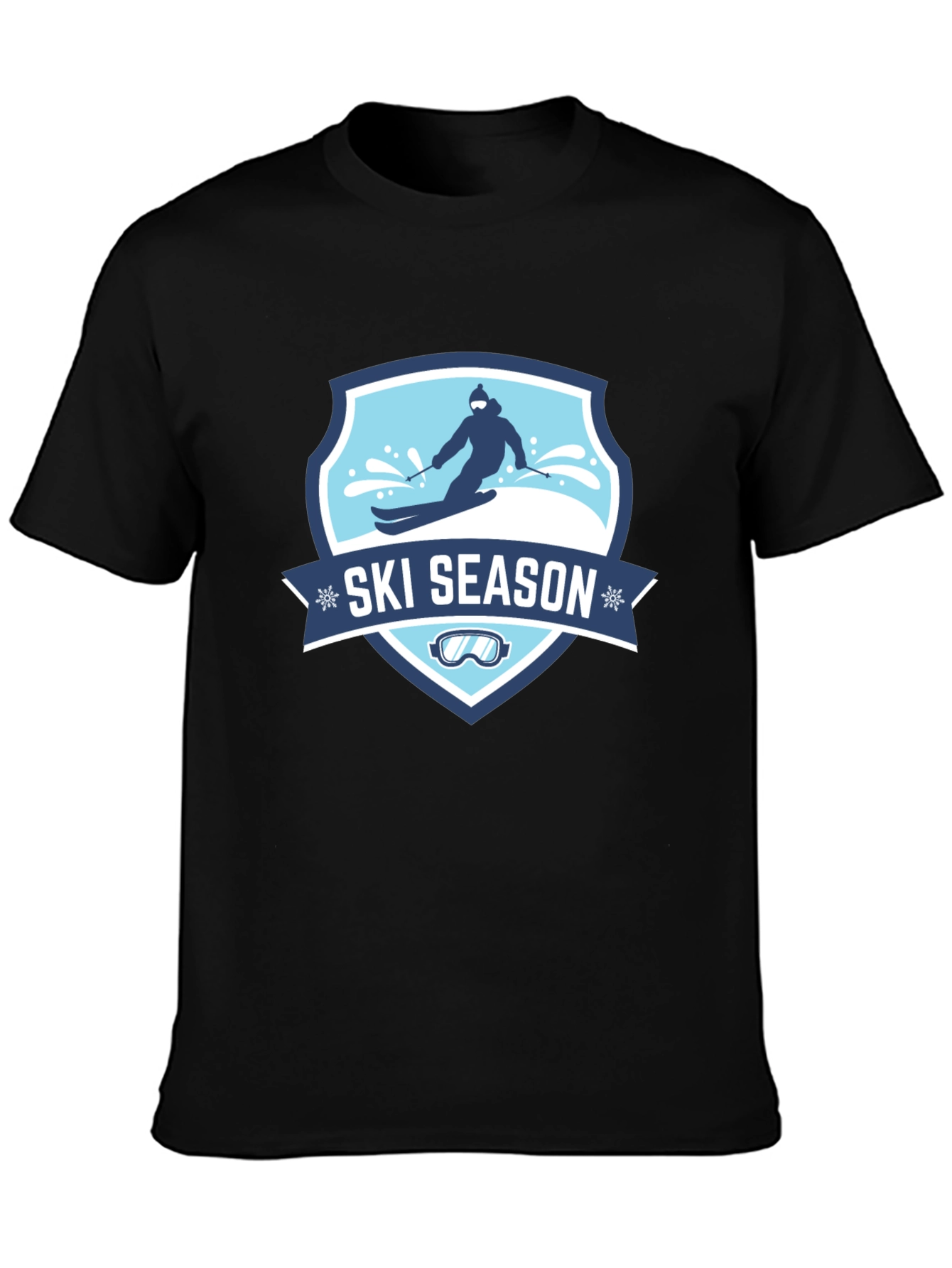 Ski Season Black T-Shirt