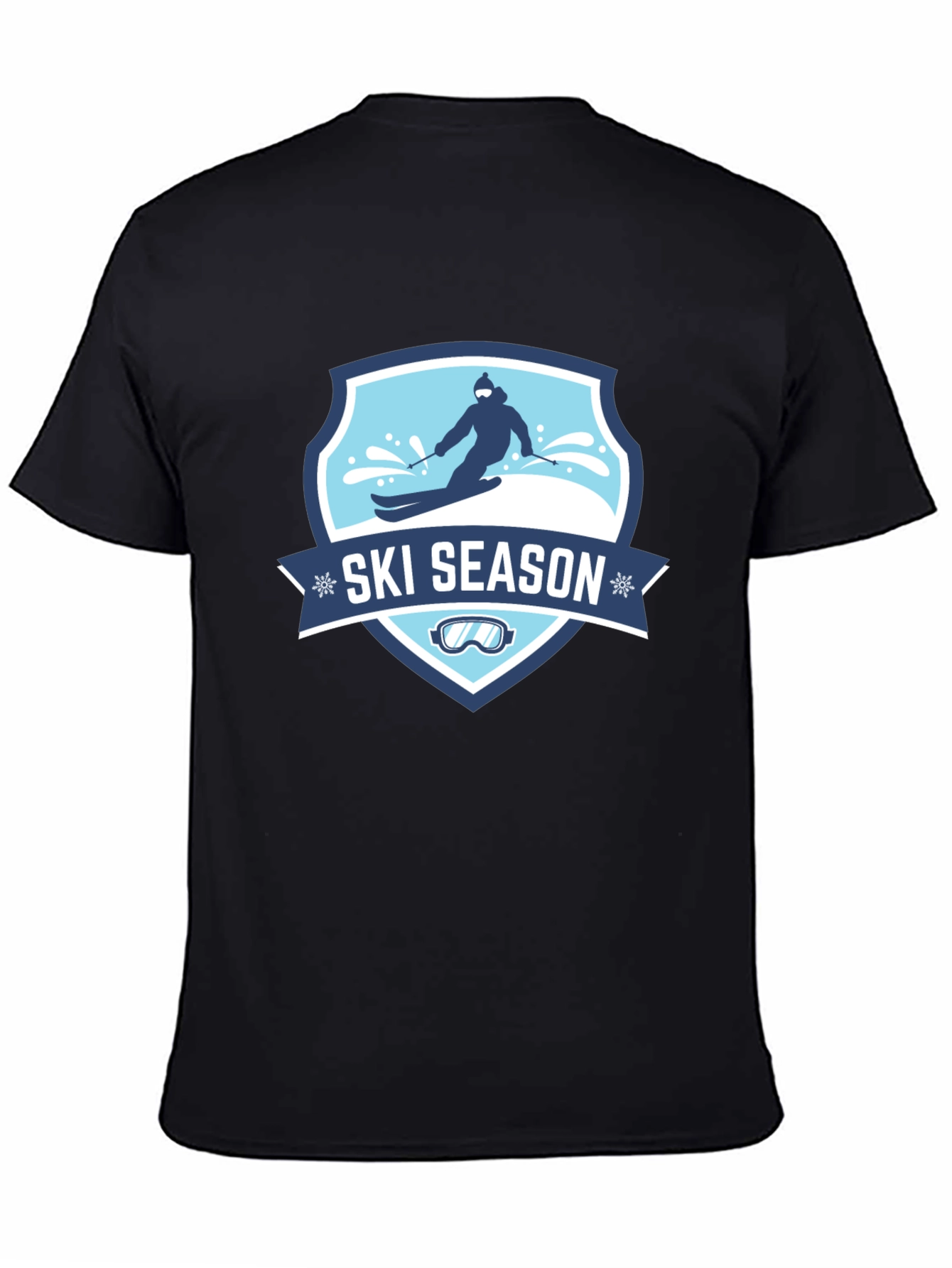 Ski Season Black T-Shirt