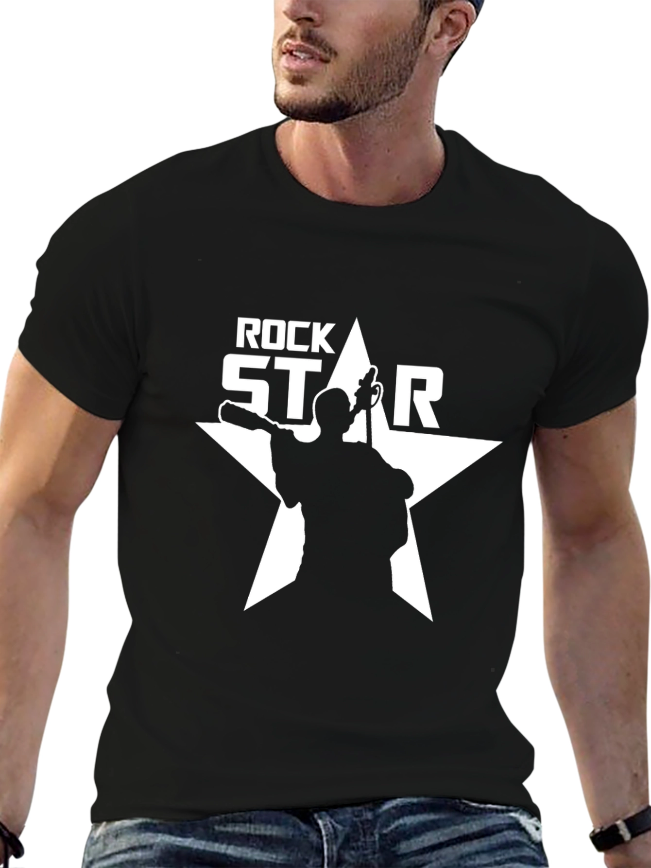 Rock Star Graphic Tee - Mens Black T-Shirt