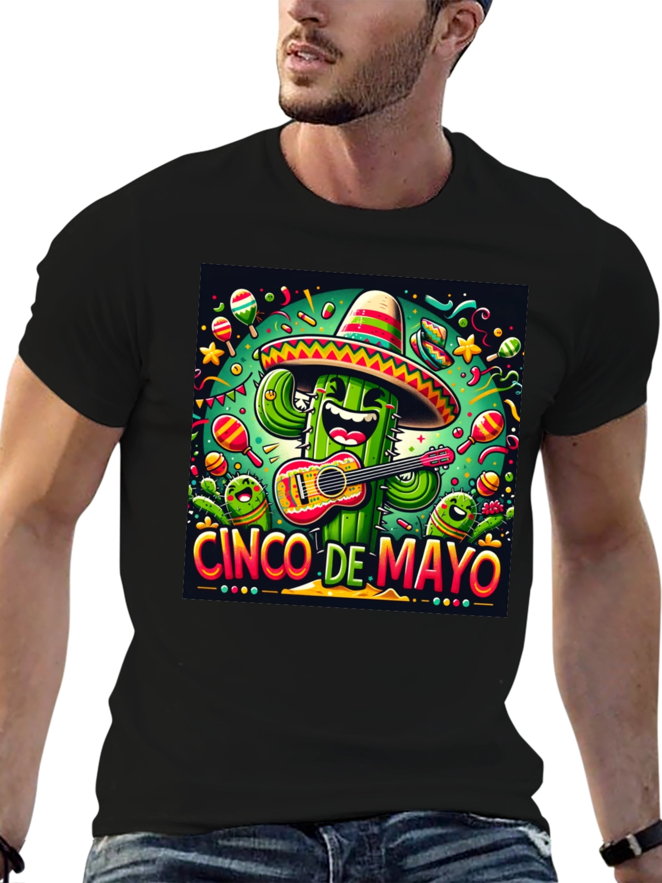 Cinco de Mayo Cactus Graphic Tee