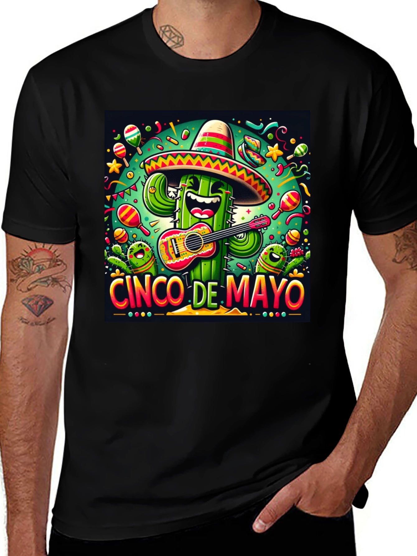 Cinco de Mayo Cactus Graphic Tee