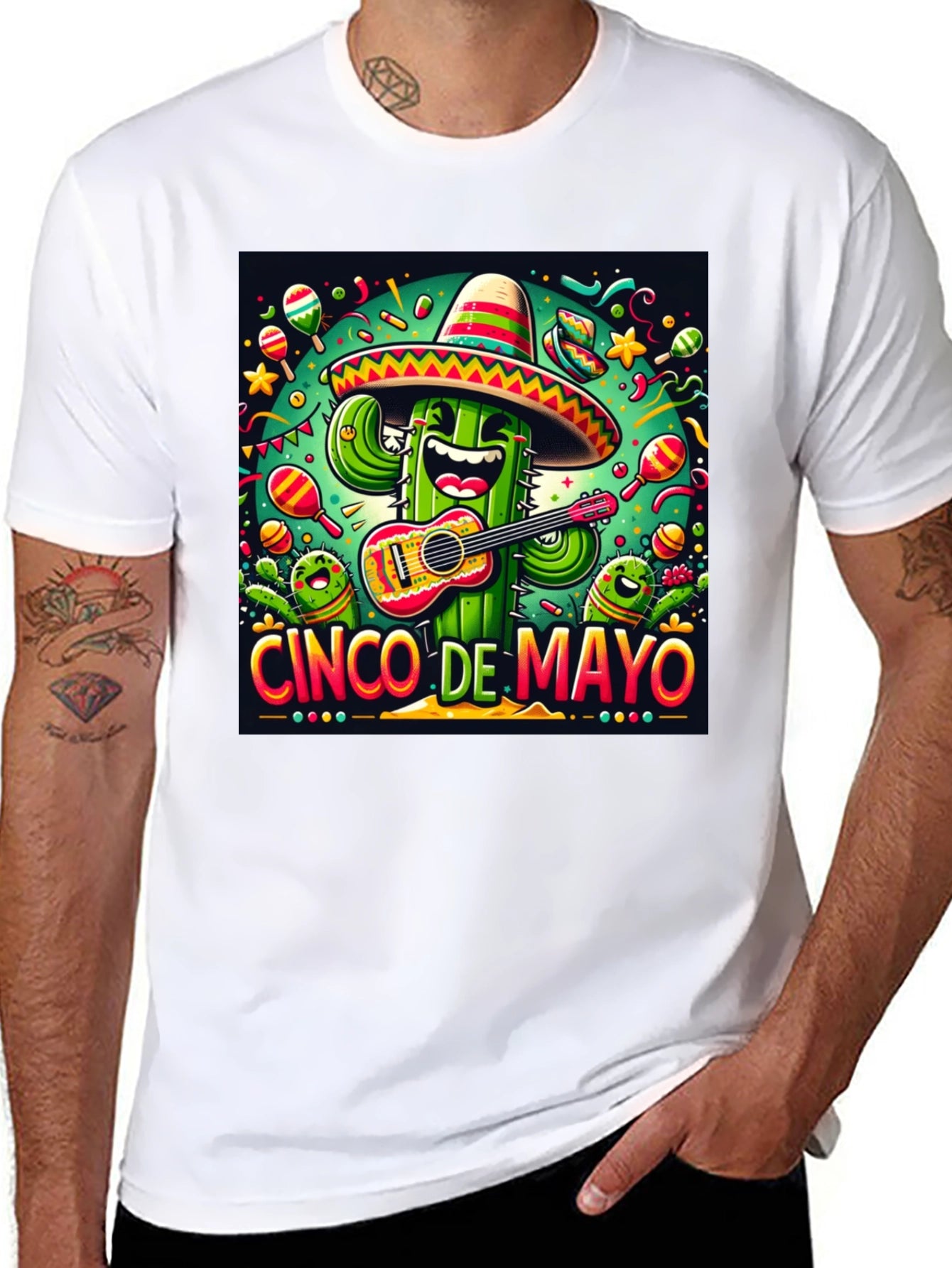 Cinco de Mayo Cactus Graphic Tee