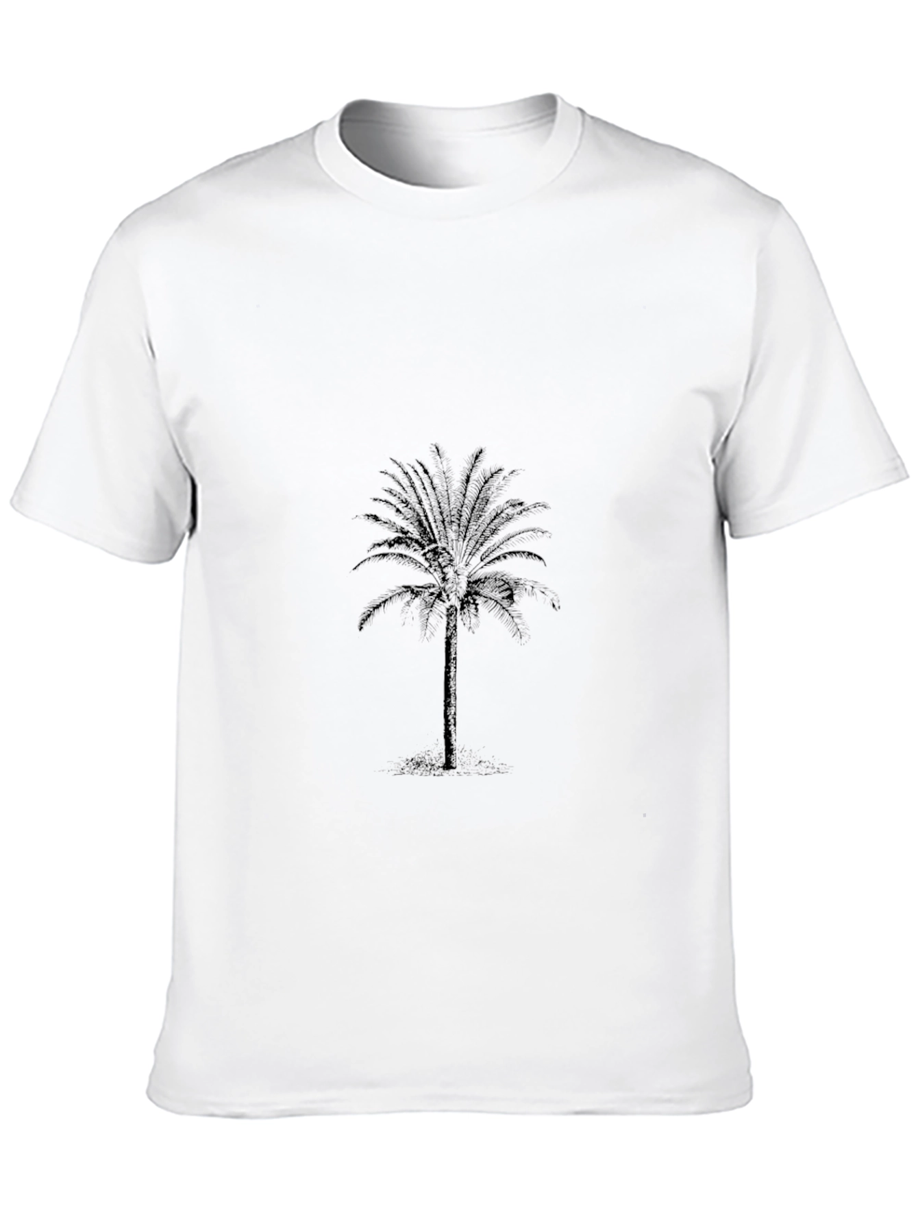 Mens Black Palm Tree Graphic Tee