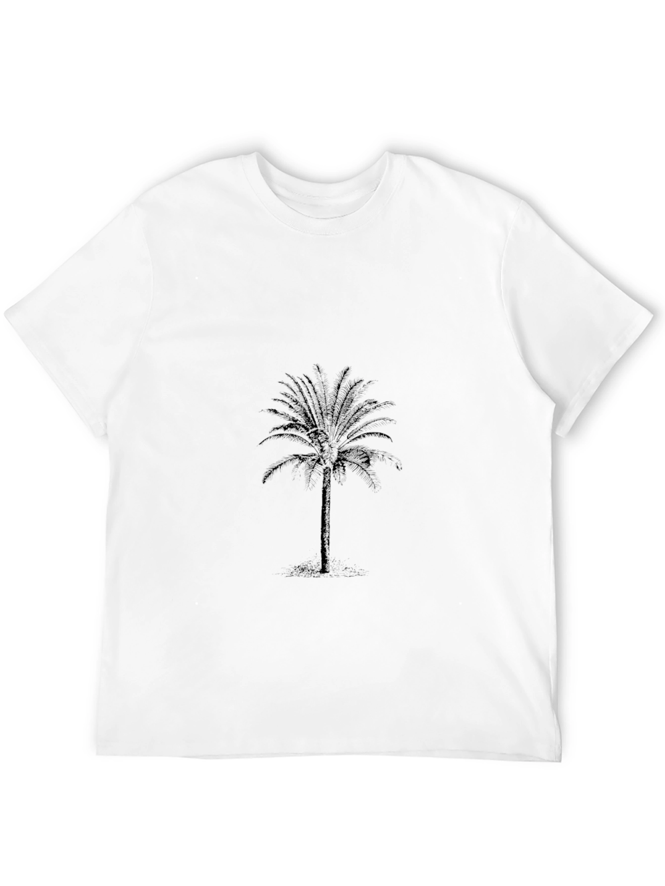 Mens Black Palm Tree Graphic Tee