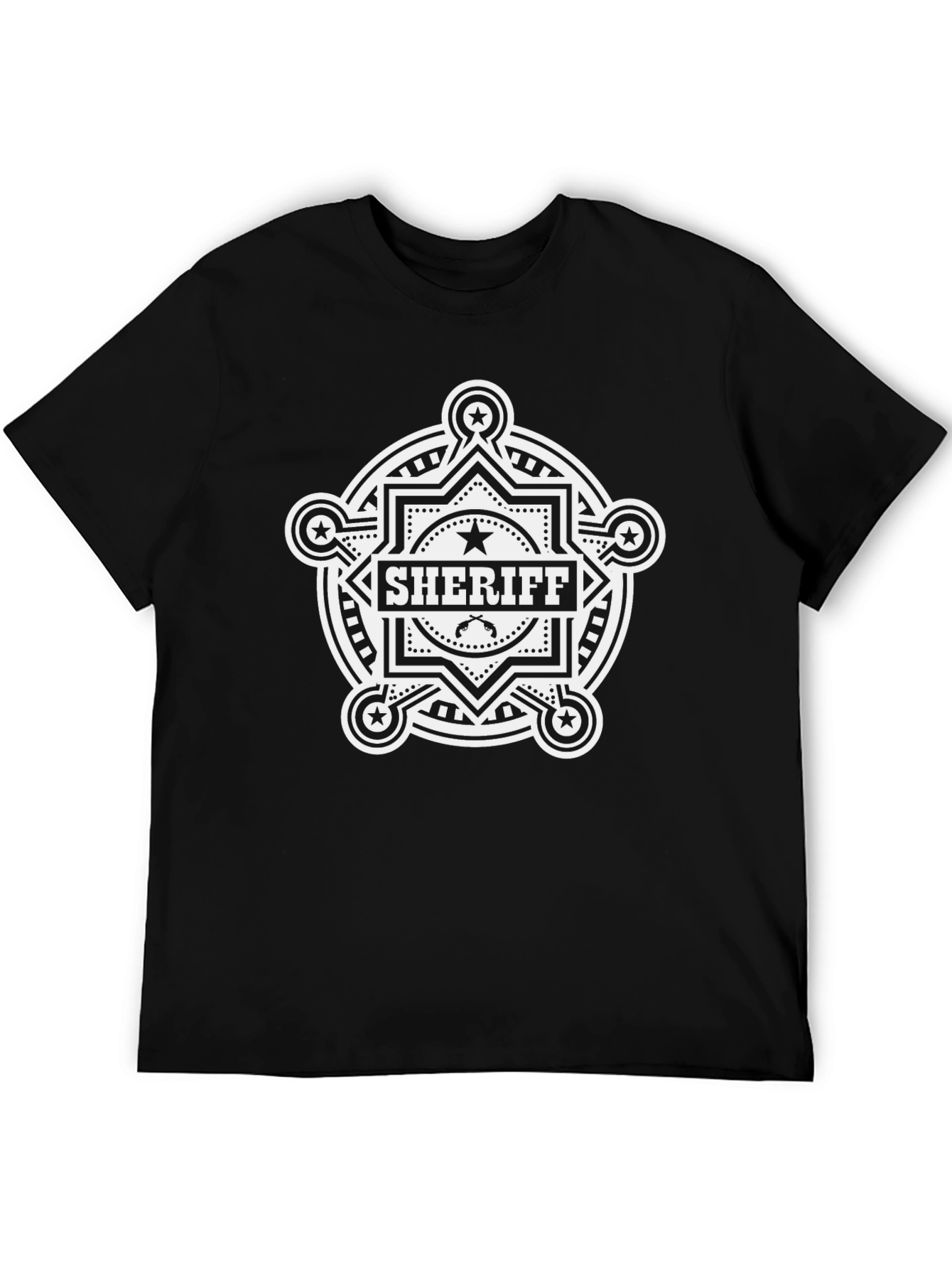 Sheriff Badge Graphic Tee - Western Style T-Shirt