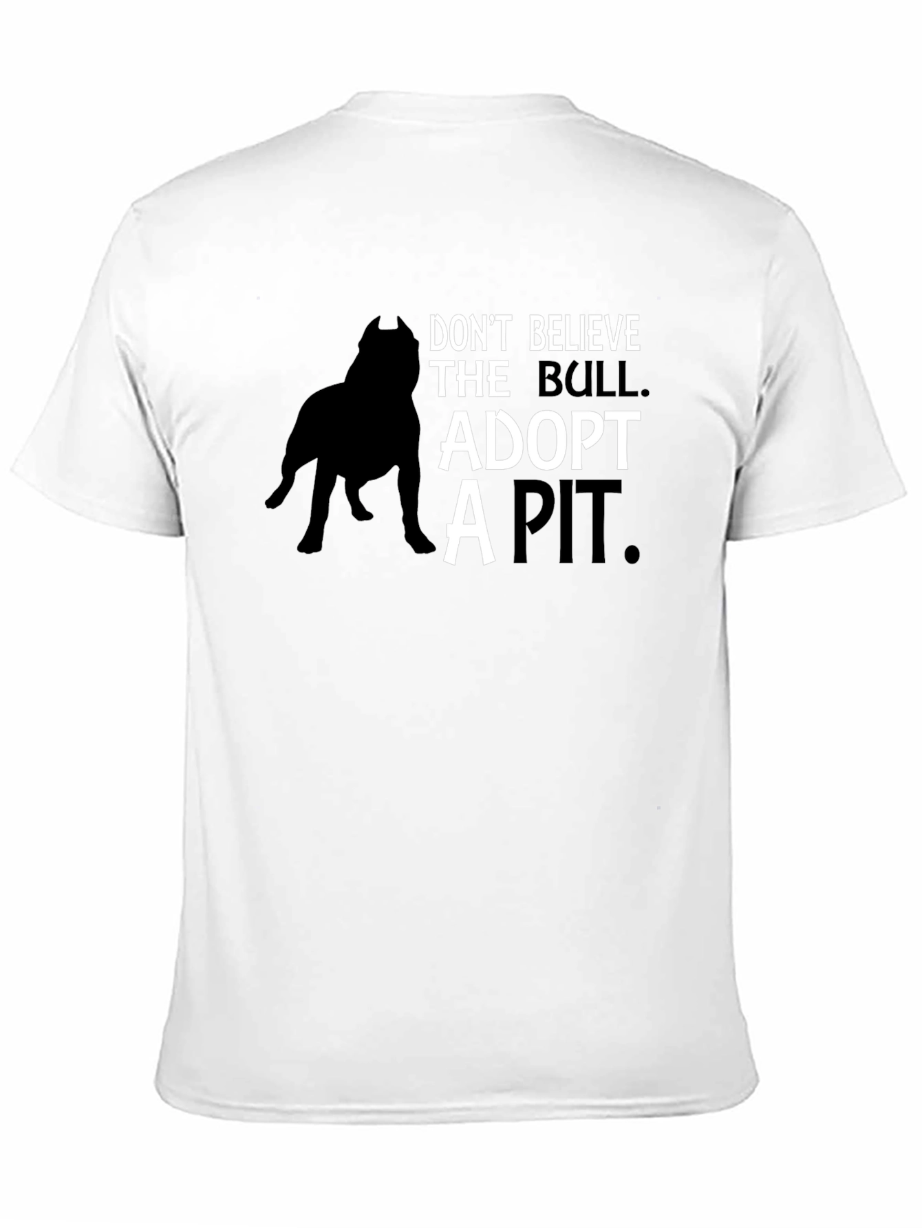 Adopt a Pit Bull T-Shirt - Black