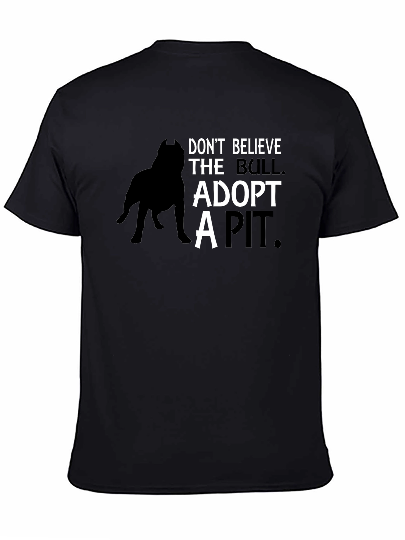 Adopt a Pit Bull T-Shirt - Black