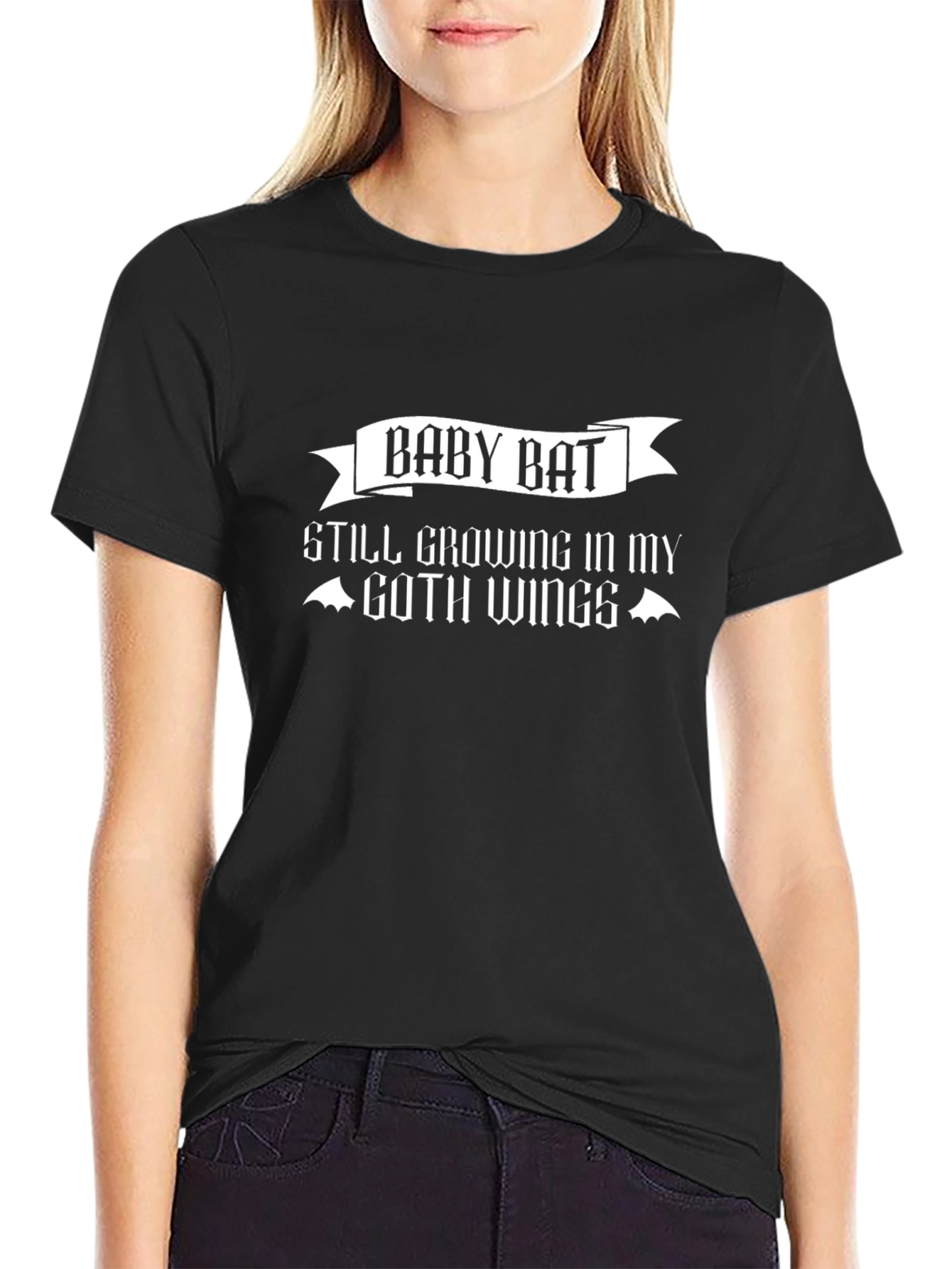 Baby Bat Goth Wings Graphic T-Shirt