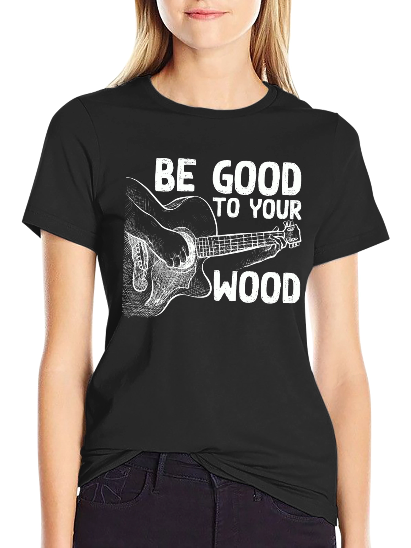 Be Good To Your Wood Guitar T-Shirt