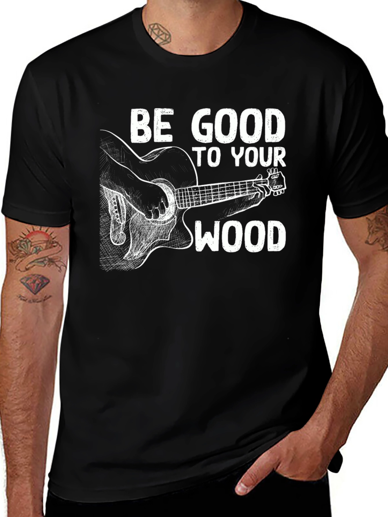 Be Good To Your Wood Guitar T-Shirt